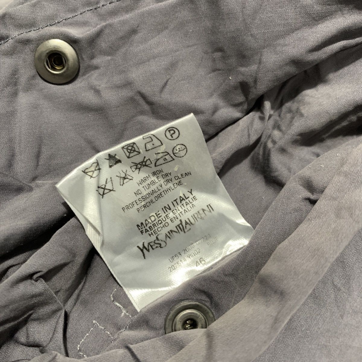 Yves Saint Laurent Yves Saint Laurent Grey Paracute Bomber Jacket Size US M / EU 48-50 / 2 - 12 Thumbnail