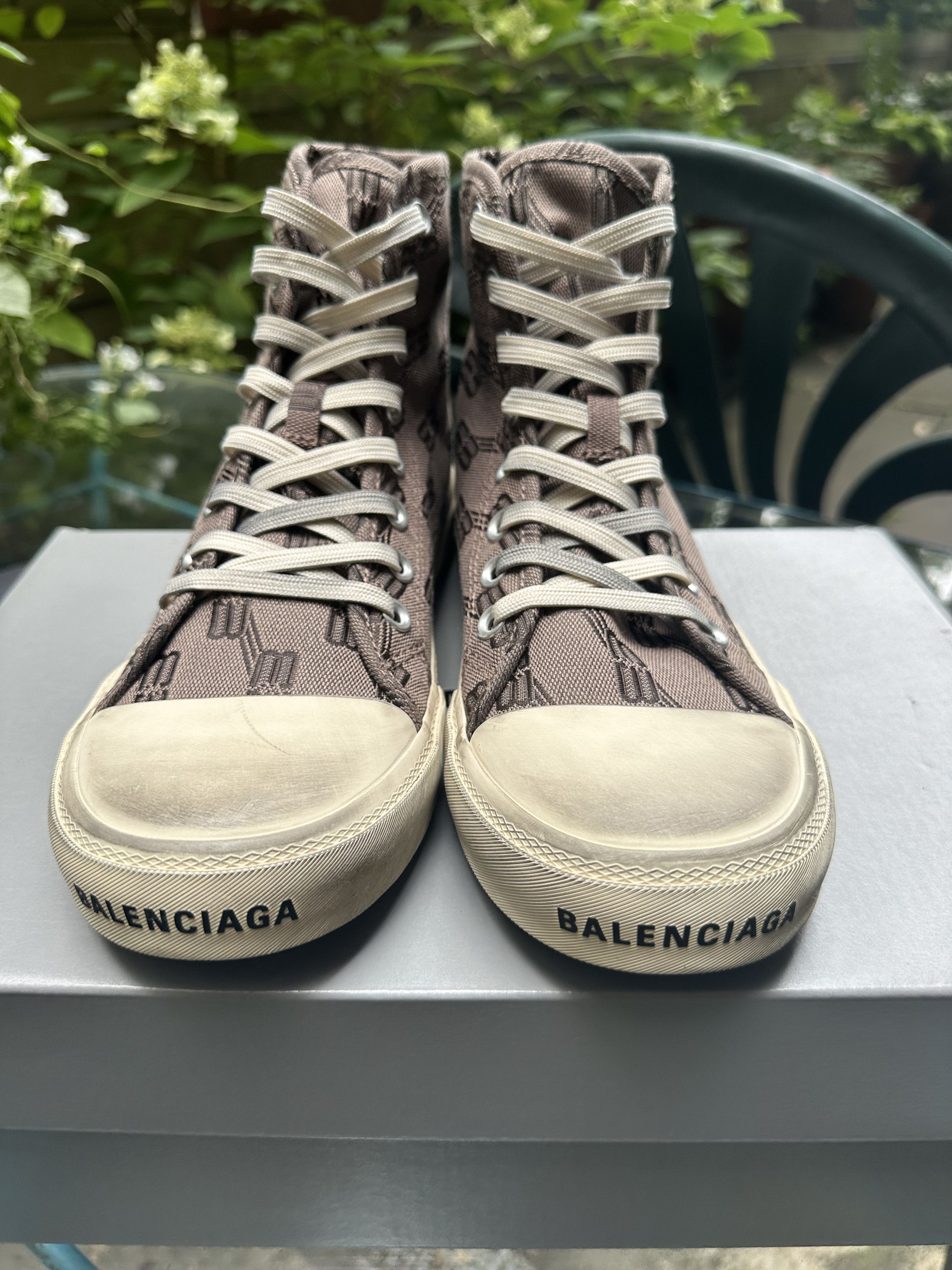 Balenciaga Paris High Top Sneaker BB Monogram Size US 8 / EU 41 - 4 Thumbnail