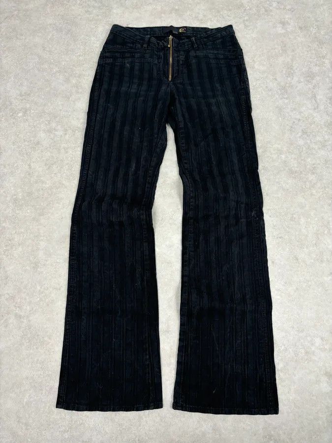 Just Cavalli 2000s Cavalli Black Bootcut Low-Rise Pants Size US 30 / EU 46 - 1 Thumbnail