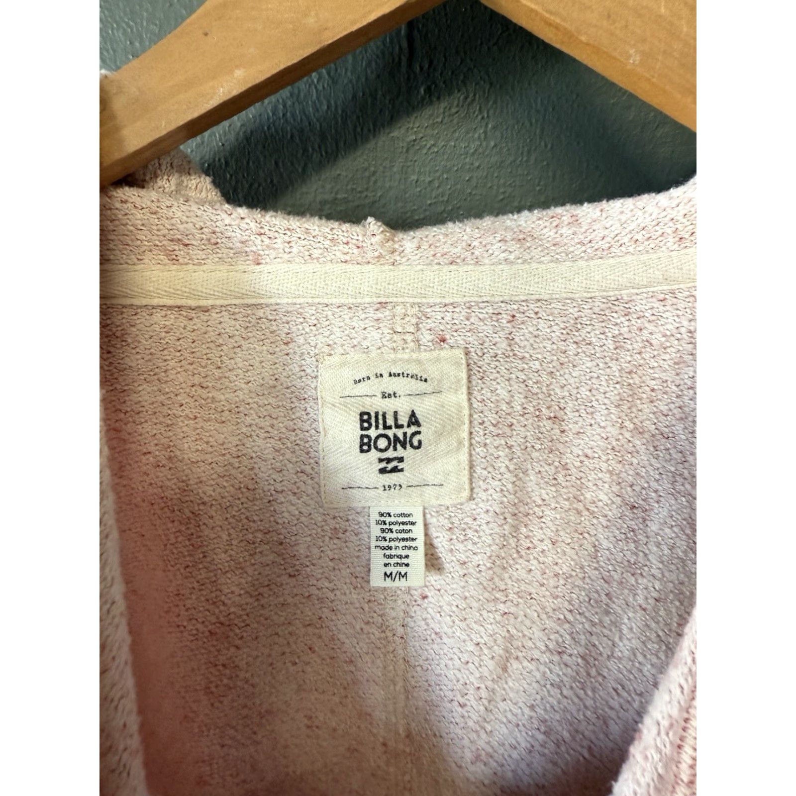 Billabong Billabong Sweatshirt Womens Medium Pink Cropped Knit Pullover Hooded Size M / US 6-8 / IT 42-44 - 3 Thumbnail