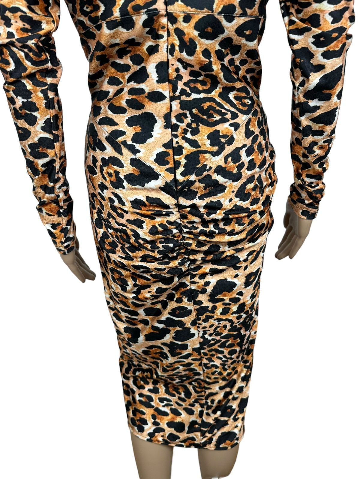 h&m leopard print bodycon dress Multi Leopard Print High Neck Bodycon Mini Dress  AX Paris