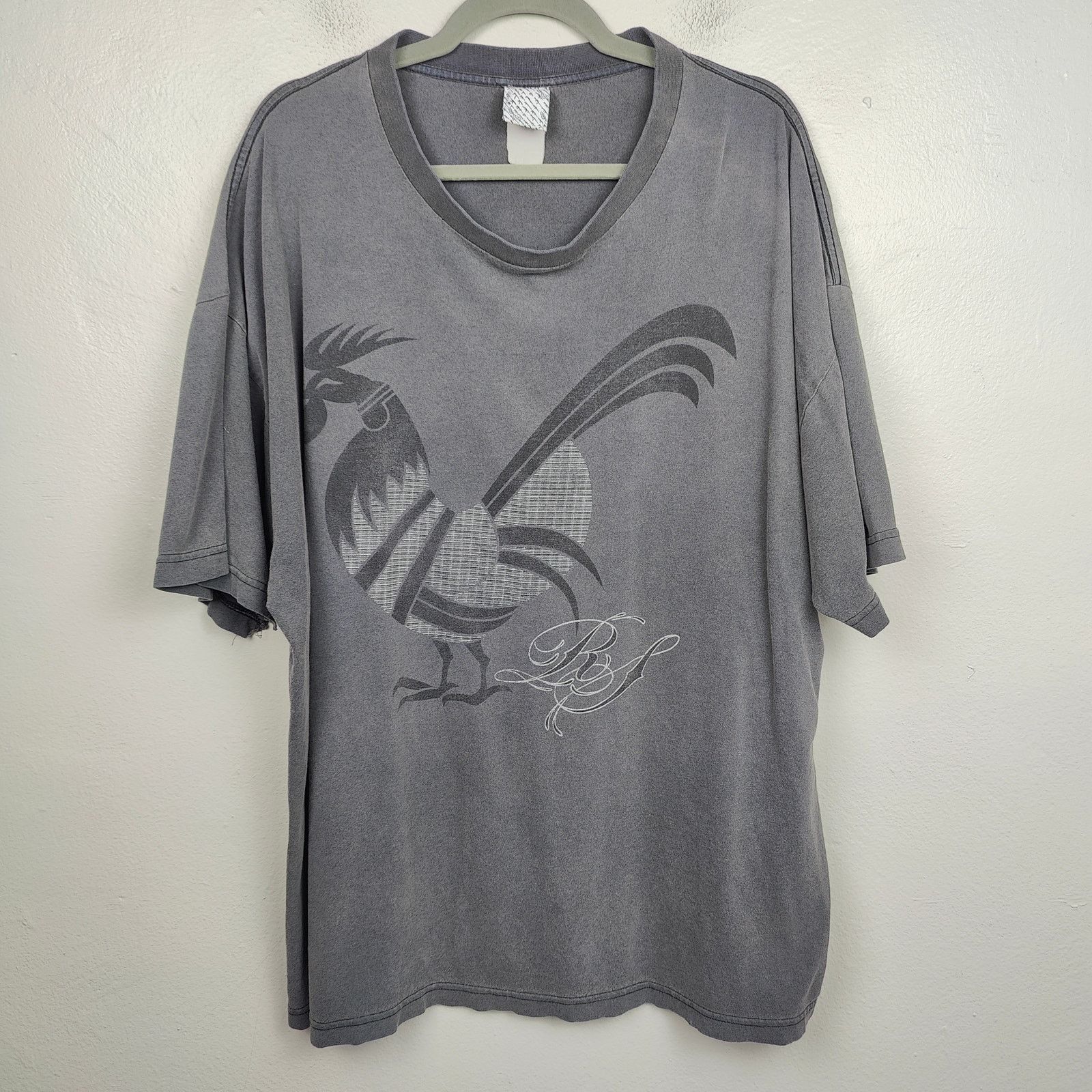 Rogue Status Vintage Y2K Rogue Status T-Shirt XL Gray Rooster Graphic Size US XL / EU 56 / 4 - 1 Thumbnail