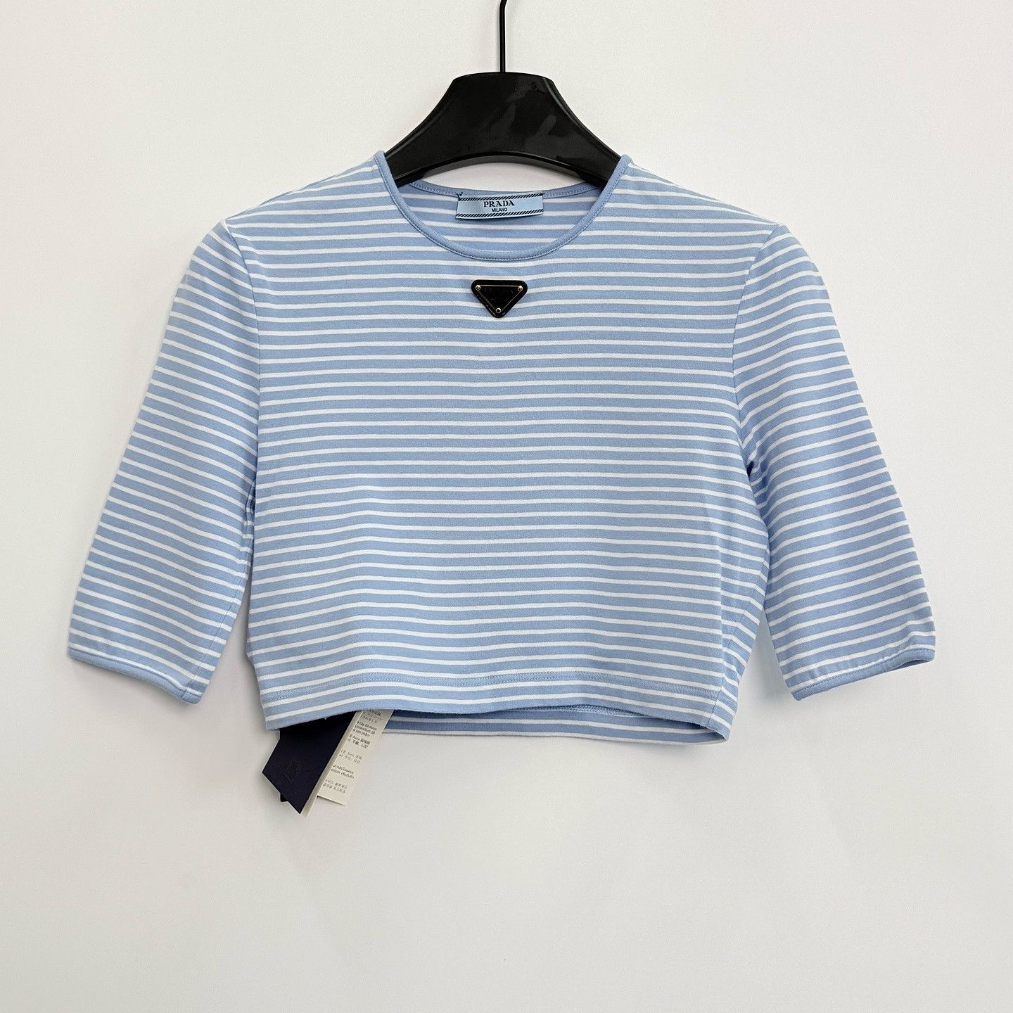 Prada Prada Striped Crop Top Size 38 Size XS / US 0-2 / IT 36-38 - 1 Thumbnail