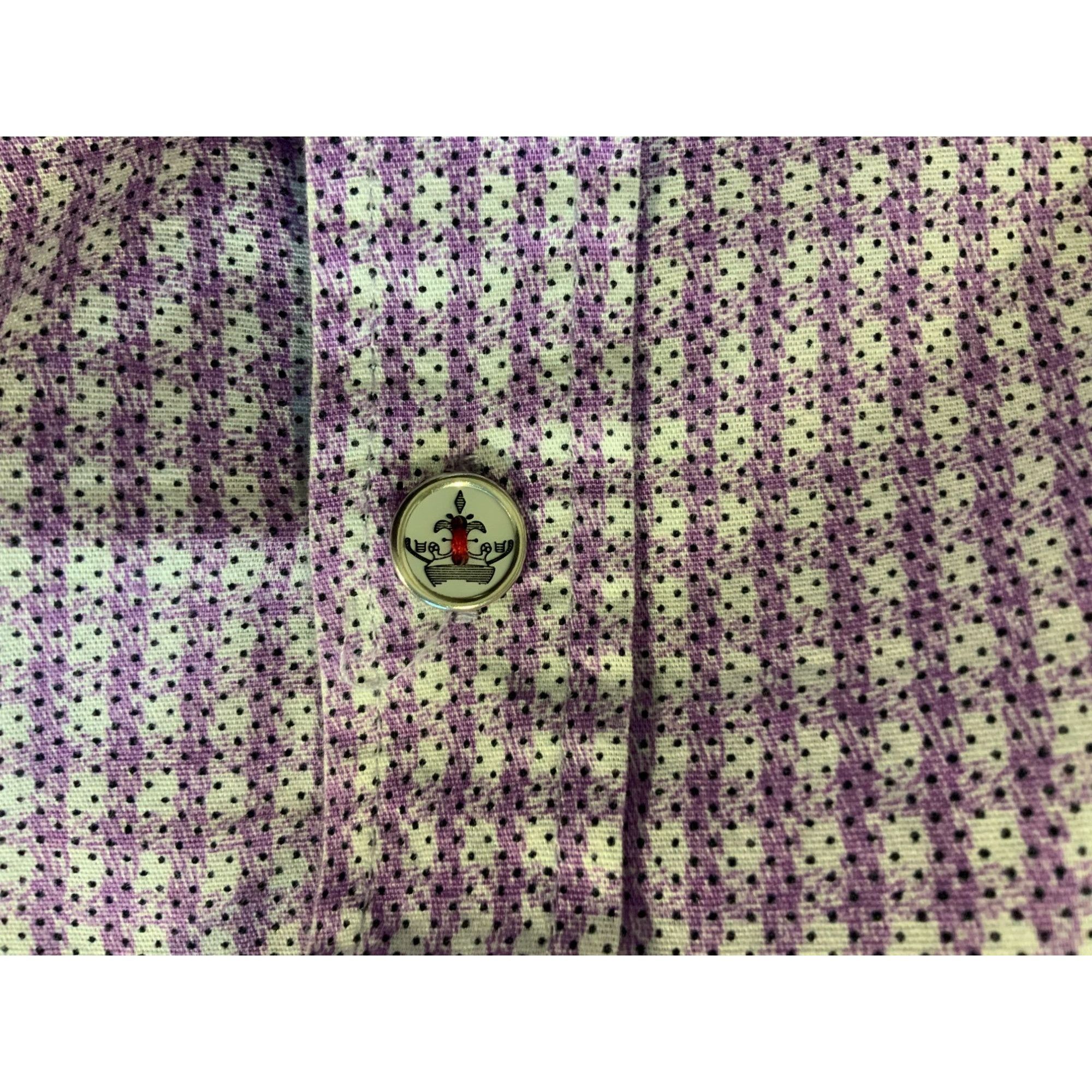 English Laundry English Laundry Mens Lavender Gingham Long Sleeve Shirt XL Size US XL / EU 56 / 4 - 6 Thumbnail