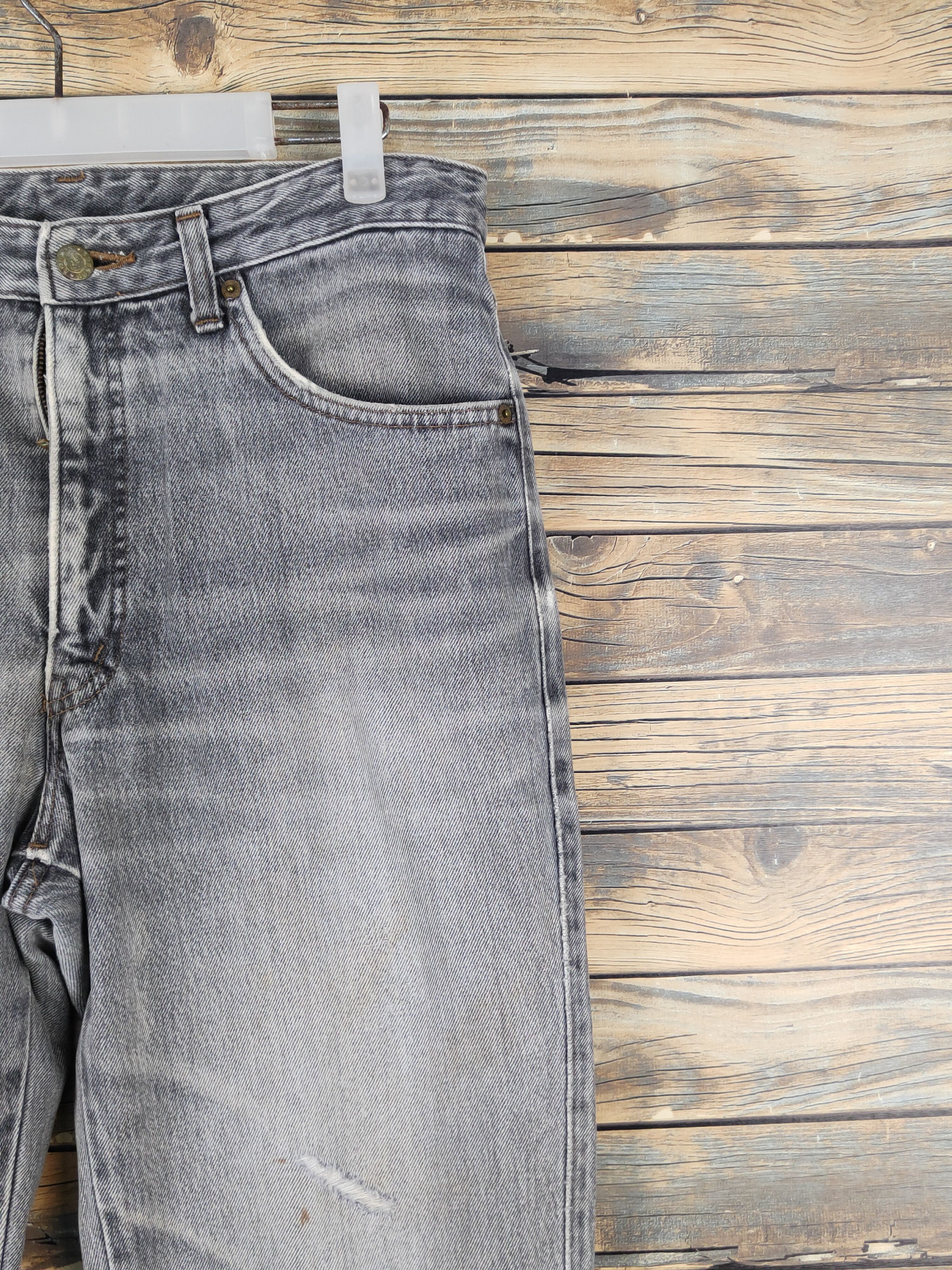Vintage Bobson-Pro Black Distressed Ripped denim Jeans #W1564 Size US 33 - 5 Thumbnail