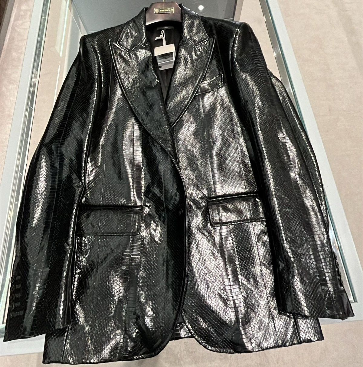 Tom Ford 🪭$15K VALUE🪭 Tom Ford snake printed leather blazer jacket Size US L / EU 52-54 / 3 - 1 Thumbnail