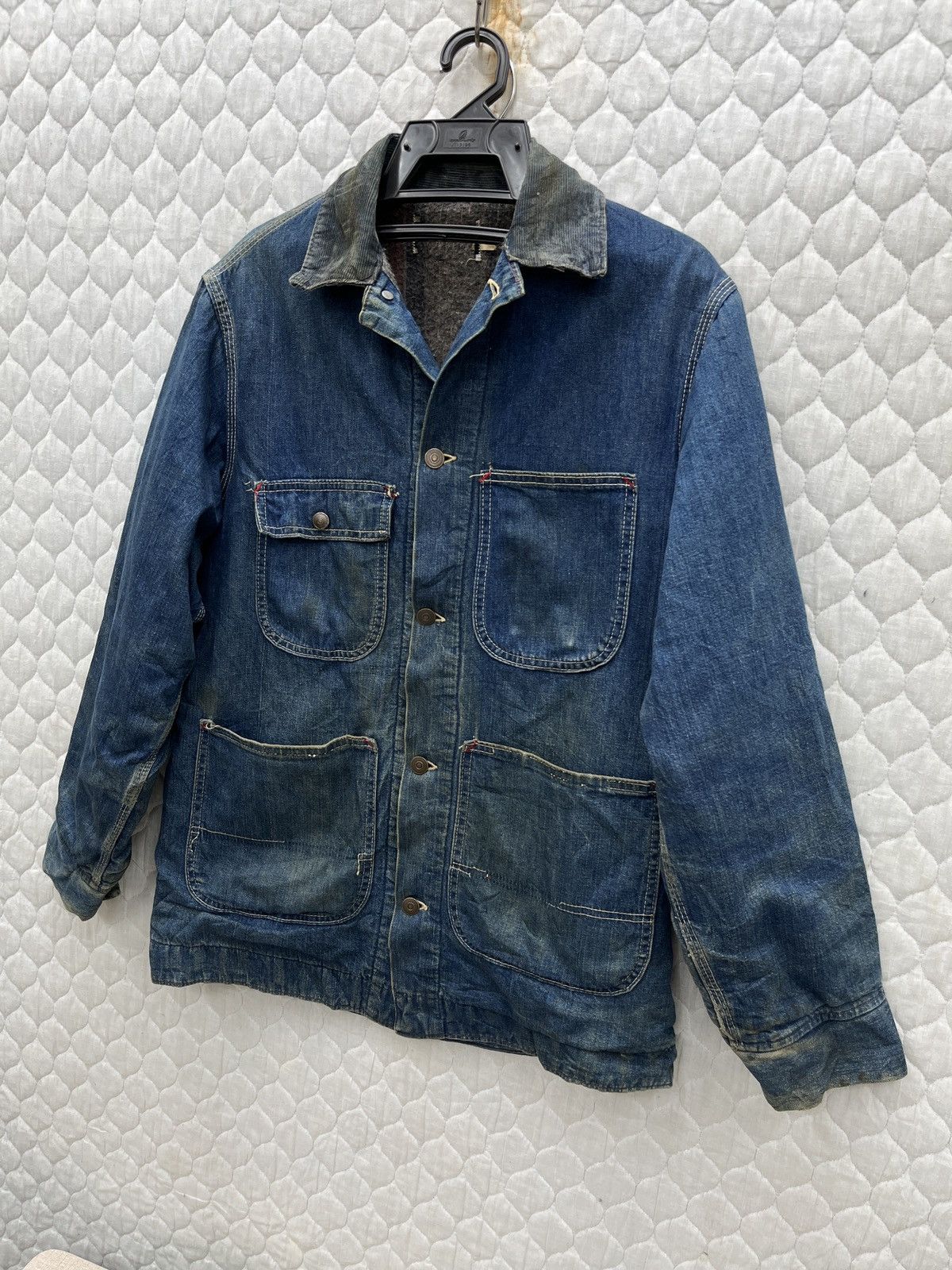 Sears 🔥STEALS🔥 VTG SEARS BLANKET LINED DENIM CHORE JACKET Size US S / EU 44-46 / 1 - 3 Thumbnail