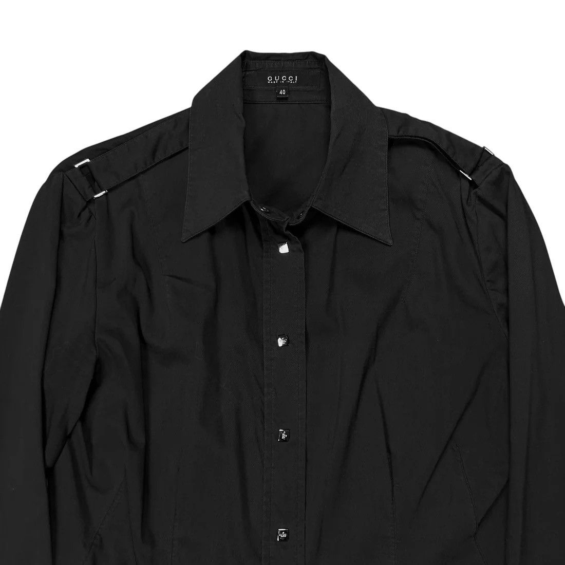 Gucci Gucci by Tom Ford Shoulder Strap Snap Shirt - 90s Size US XS / EU 42 / 0 - 4 Thumbnail