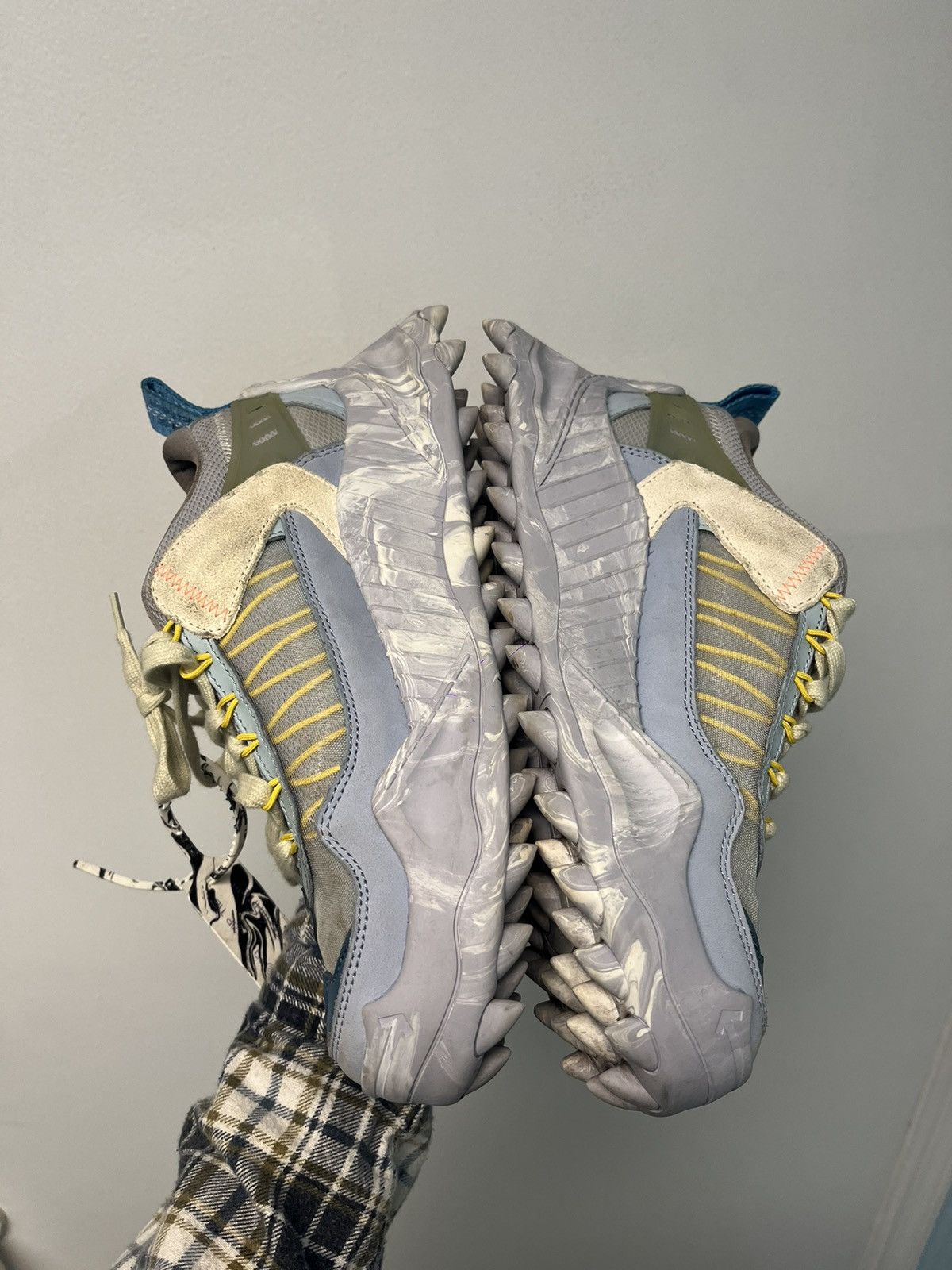 Off-White Off-White Odsy 1000 Sneakers Gray/Light Blue Size US 7 / EU 40 - 5 Thumbnail