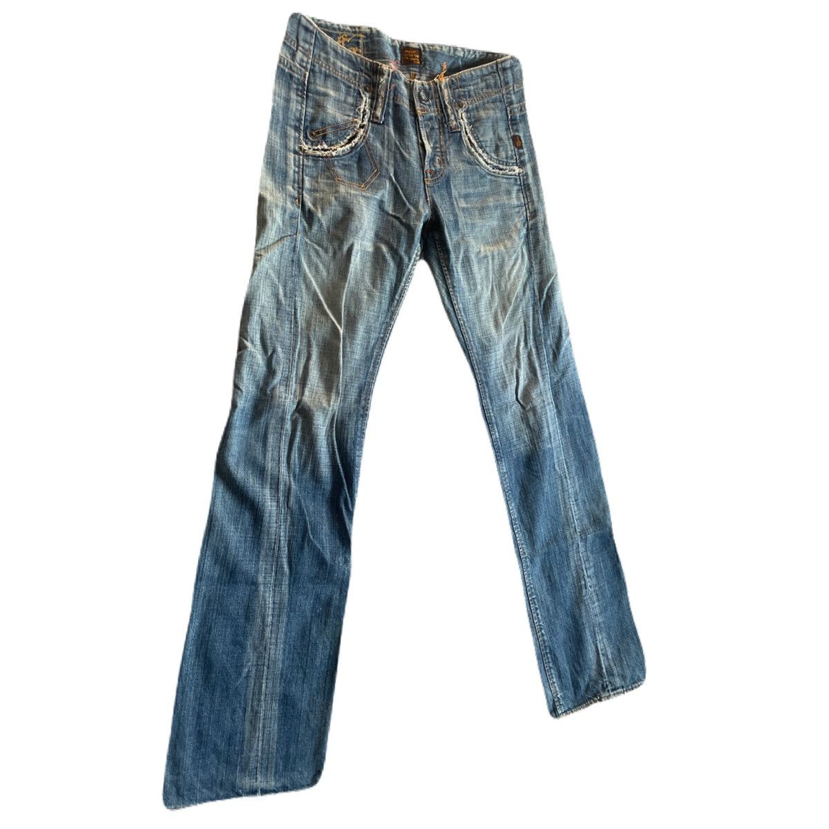 If Six Was Nine 2000s Japanese archive Distressed Jeans Y2K Gyaruo Size US 31 - 3 Thumbnail