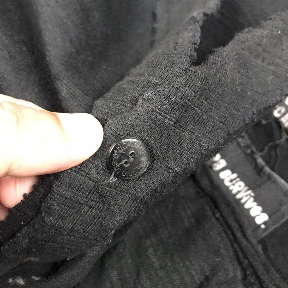 If Six Was Nine IN THE ATTIC PATCHWORK BLACK CARDIGAN PUNK JAPAN JACKET Size US L / EU 52-54 / 3 - 13 Thumbnail