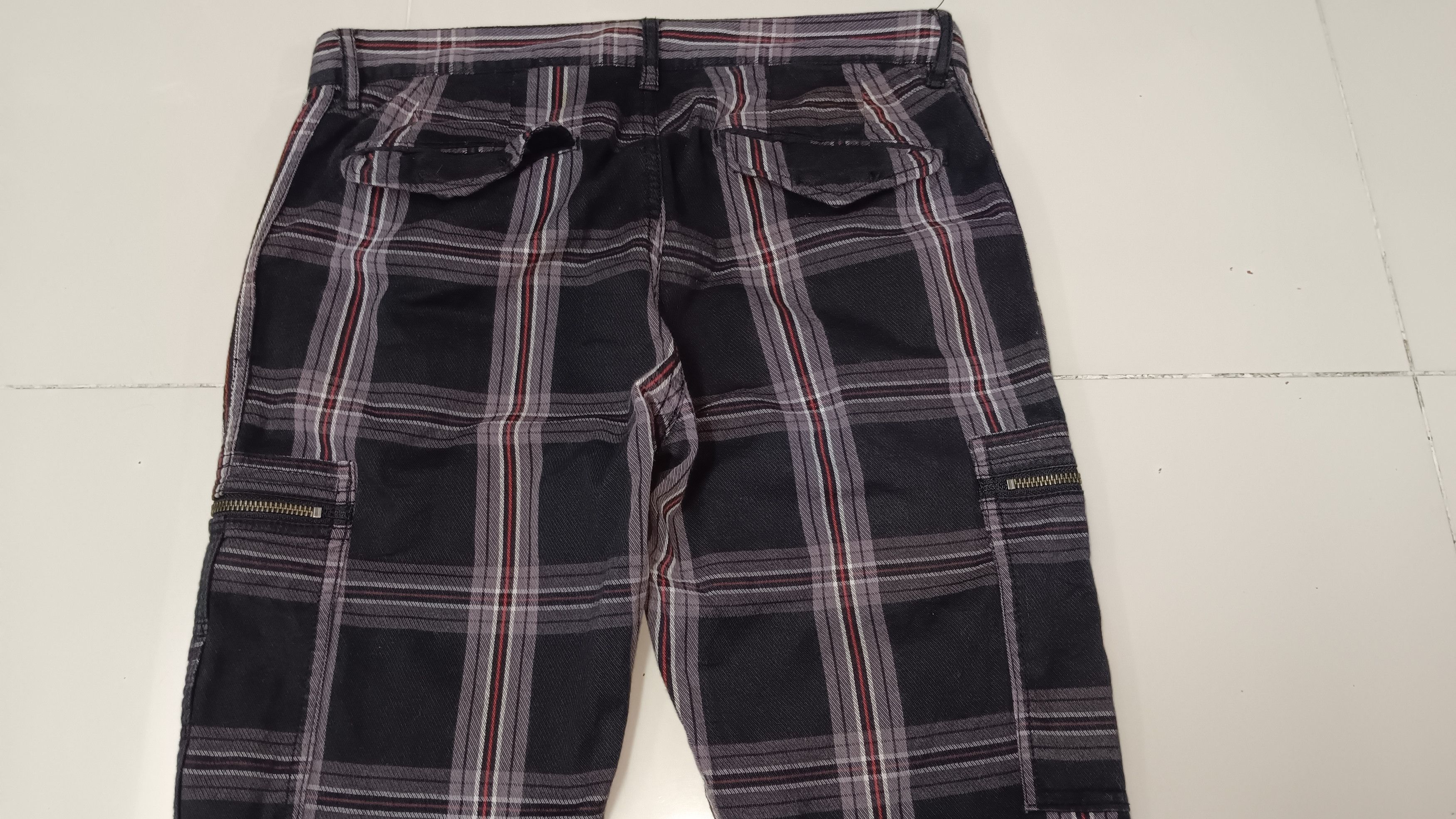 If Six Was Nine Japanese Brand Double Edge Plaid Bondage Pants Size US 33 - 7 Thumbnail
