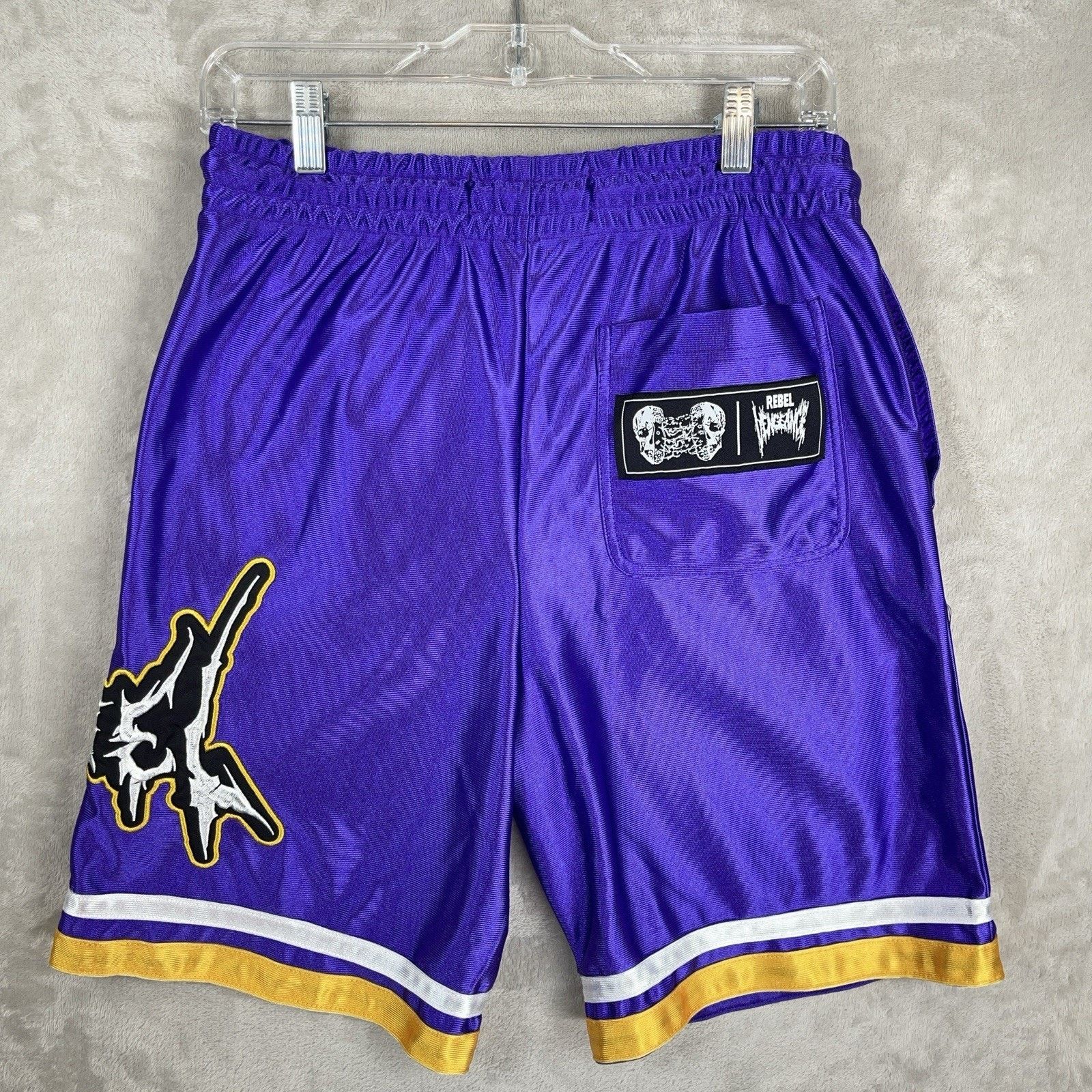 Other Rebel Vengeance Basketball Shorts Mens Small Lakers Colorway Size US 30 / EU 46 - 3 Thumbnail