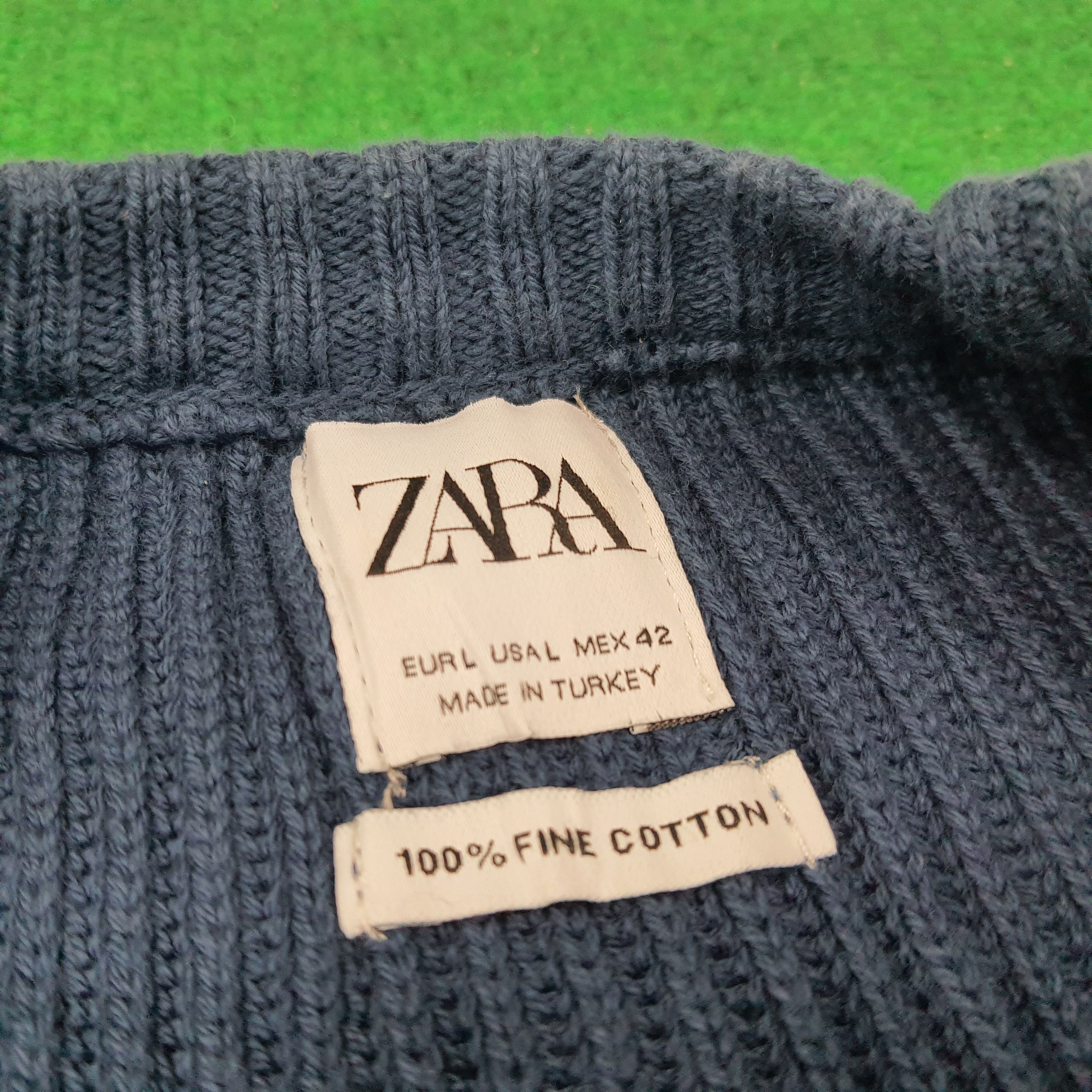 Vintage × Zara Vintage ZARA Designer Knitted Custom Logo Sweatshirt C229N16 Size US M / EU 48-50 / 2 - 4 Thumbnail
