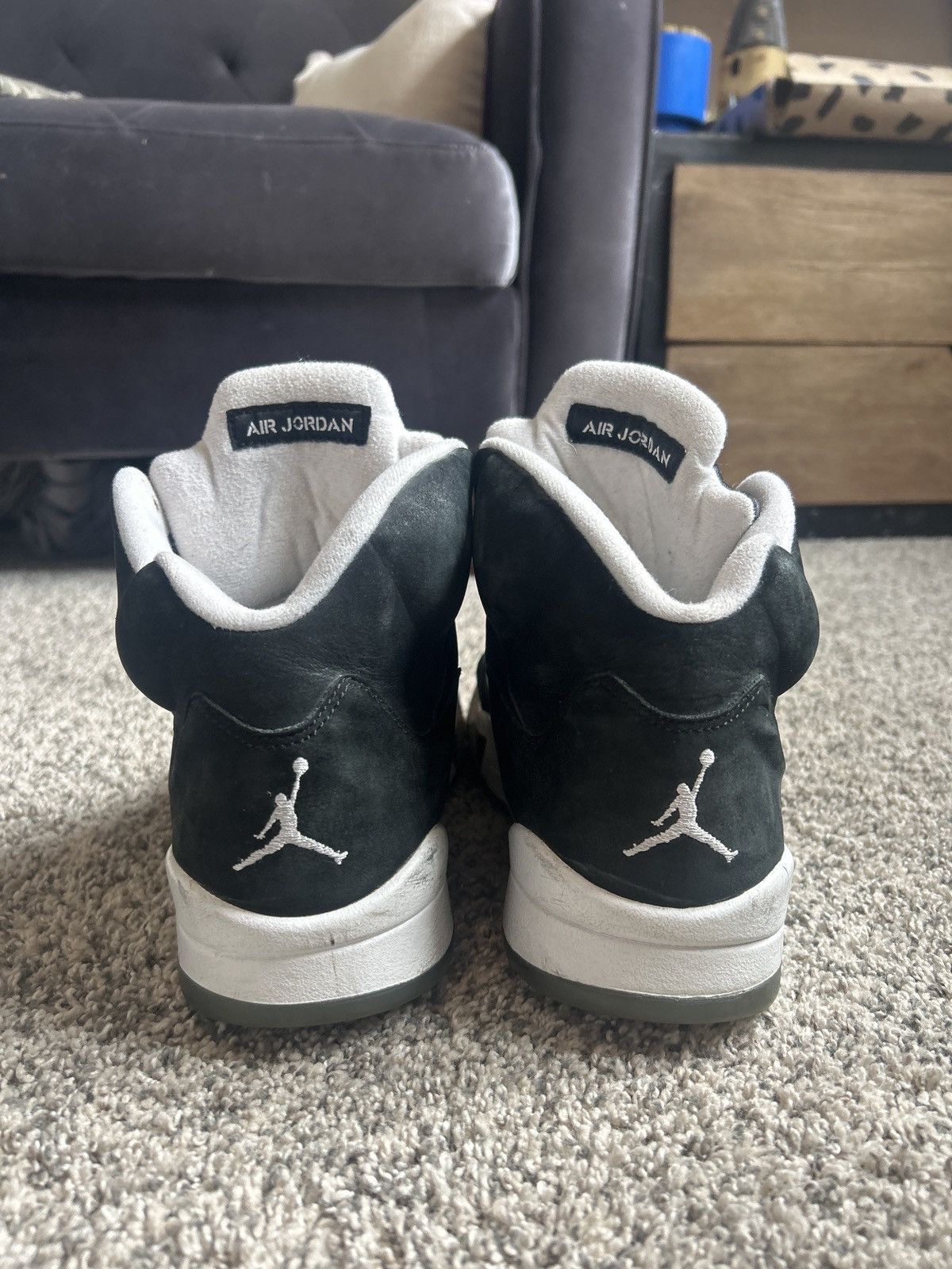 Nike Black Air Jordan 5 Oreos Size US 10.5 / EU 43-44 - 4 Thumbnail