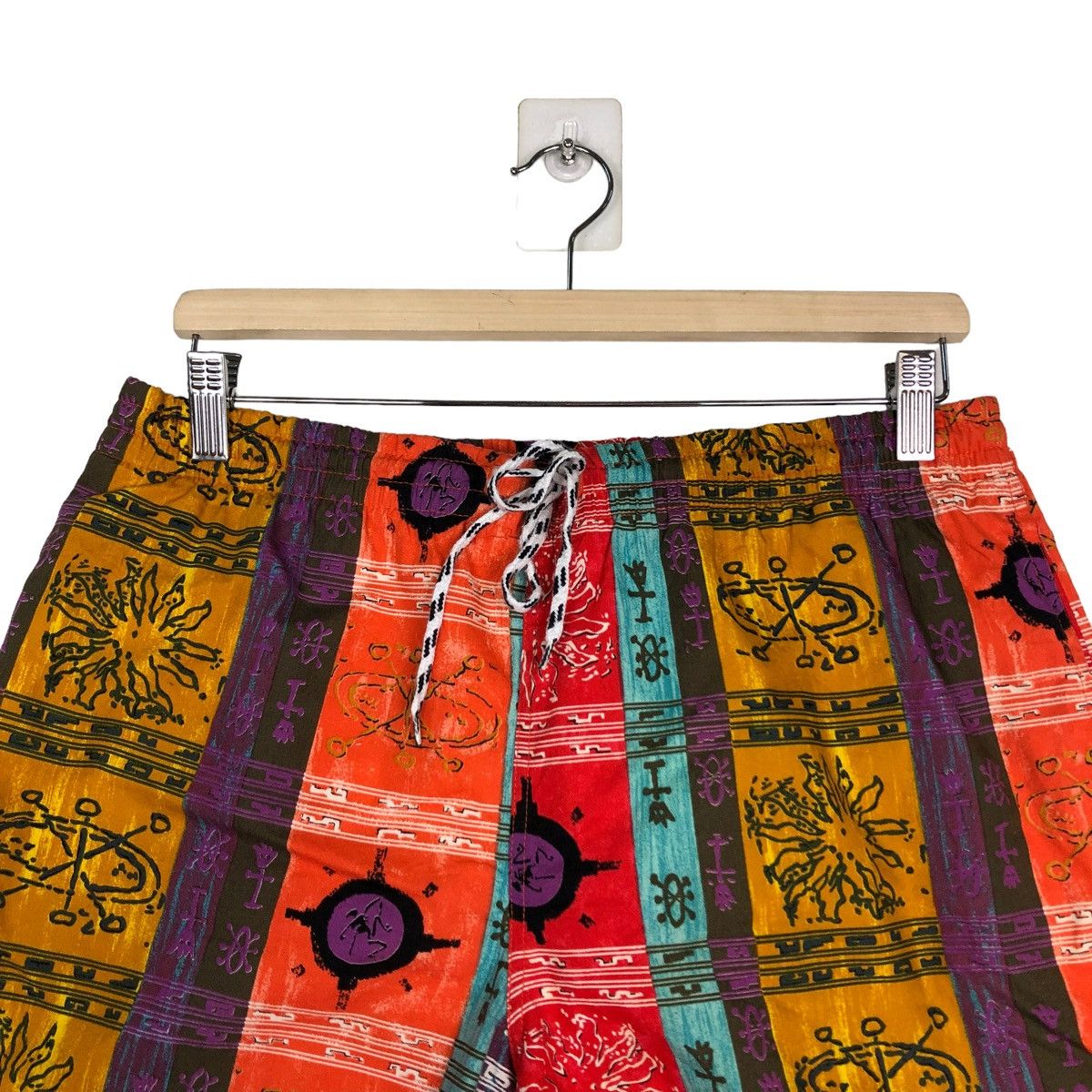 Japanese Brand 🔥VINTAGE SHORT PANTS OP RARE MIX COLOUR DESIGN Size US 30 / EU 46 - 3 Thumbnail