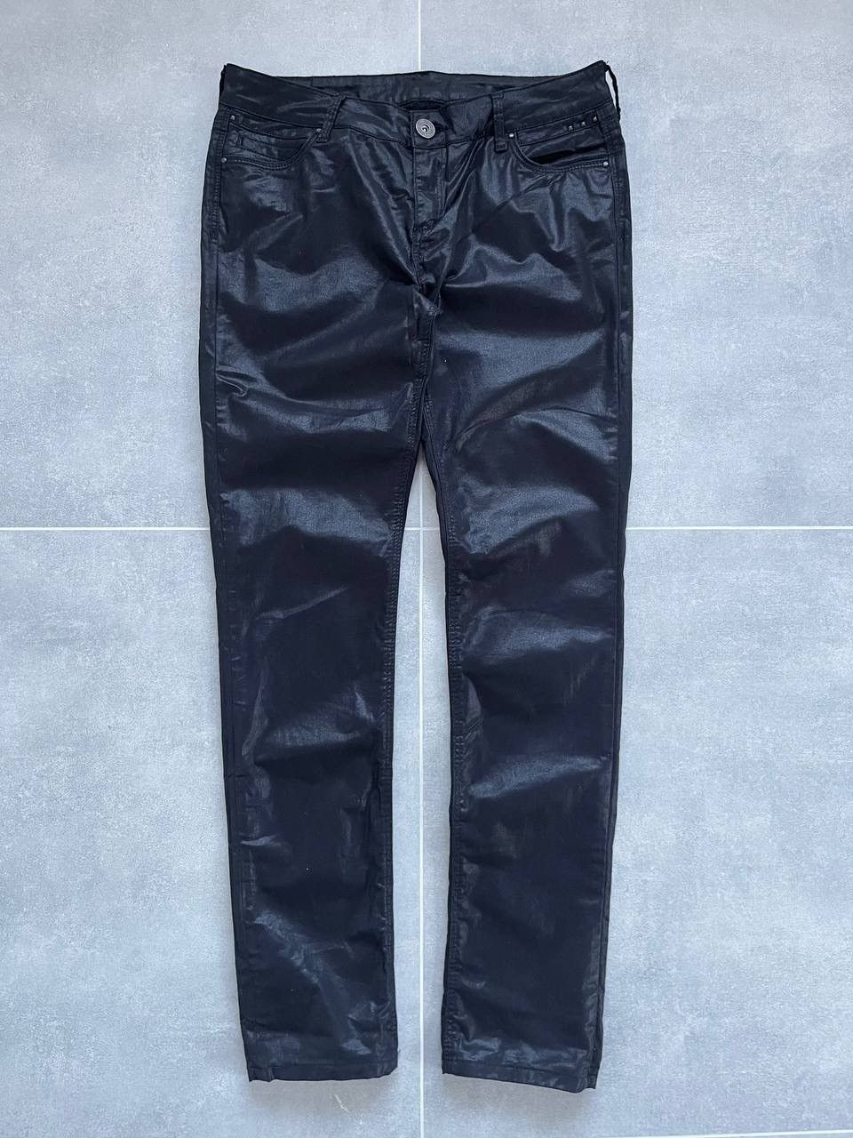 Vintage Vintage Waxed Low Waisted Skinny Jeans Size US 30 / EU 46 - 1 Thumbnail