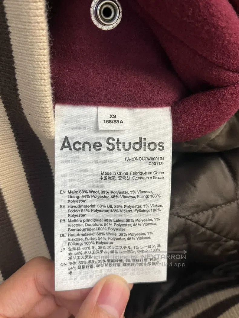 Acne Studios Acne Studios Color-blocked Striped Bomber Jacket with Sing Size US XS / EU 42 / 0 - 4 Thumbnail