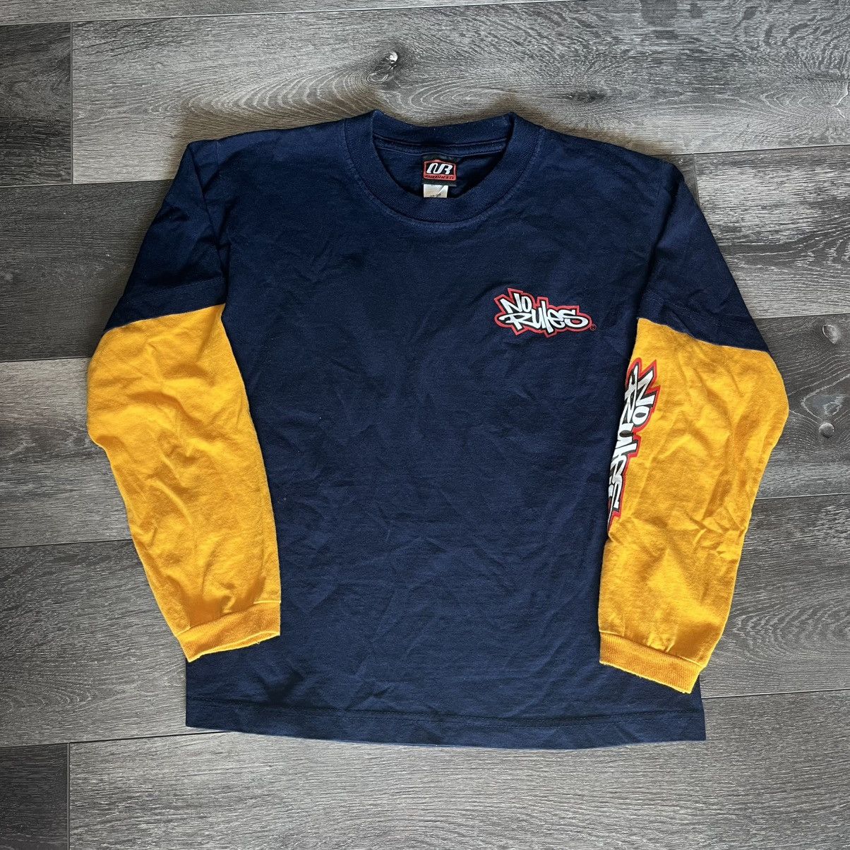 Vintage Vintage No Rules Here Comes the Heat Two Tone Longsleeve Tee Size M / US 6-8 / IT 42-44 - 2 Thumbnail
