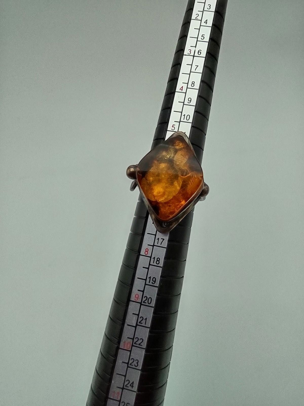 The Unbranded Brand Sterling Silver Natural Amber Ring Sz 6 7.6g Size ONE SIZE - 1 Thumbnail