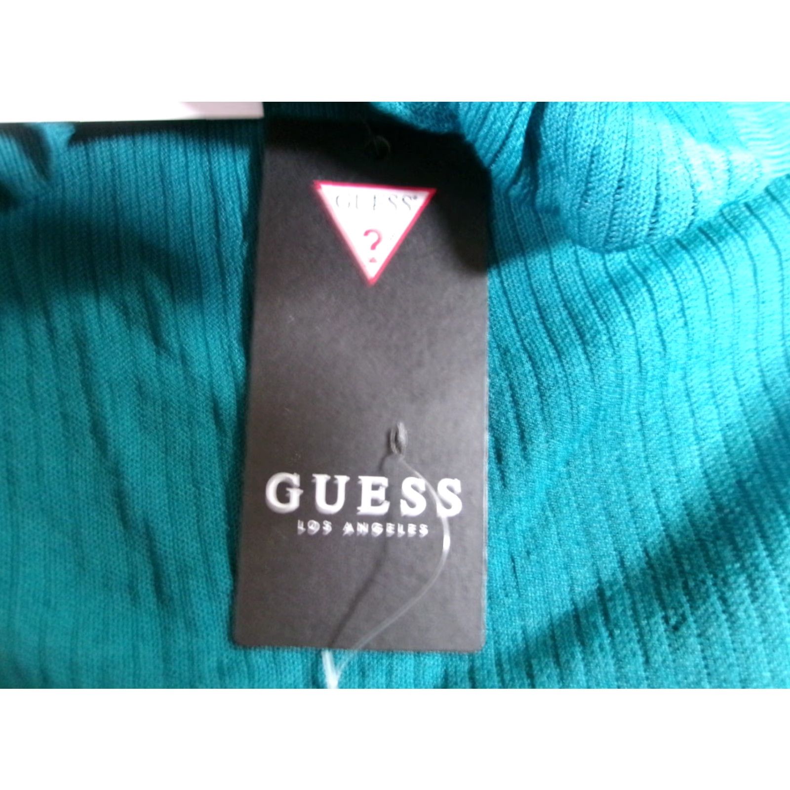 Guess GUESS Sweater Womens XS Deep Green Sheer Mock Neck Long Sleeve Preppy Classic Pullover Size XS / US 0-2 / IT 36-38 - 5 Thumbnail