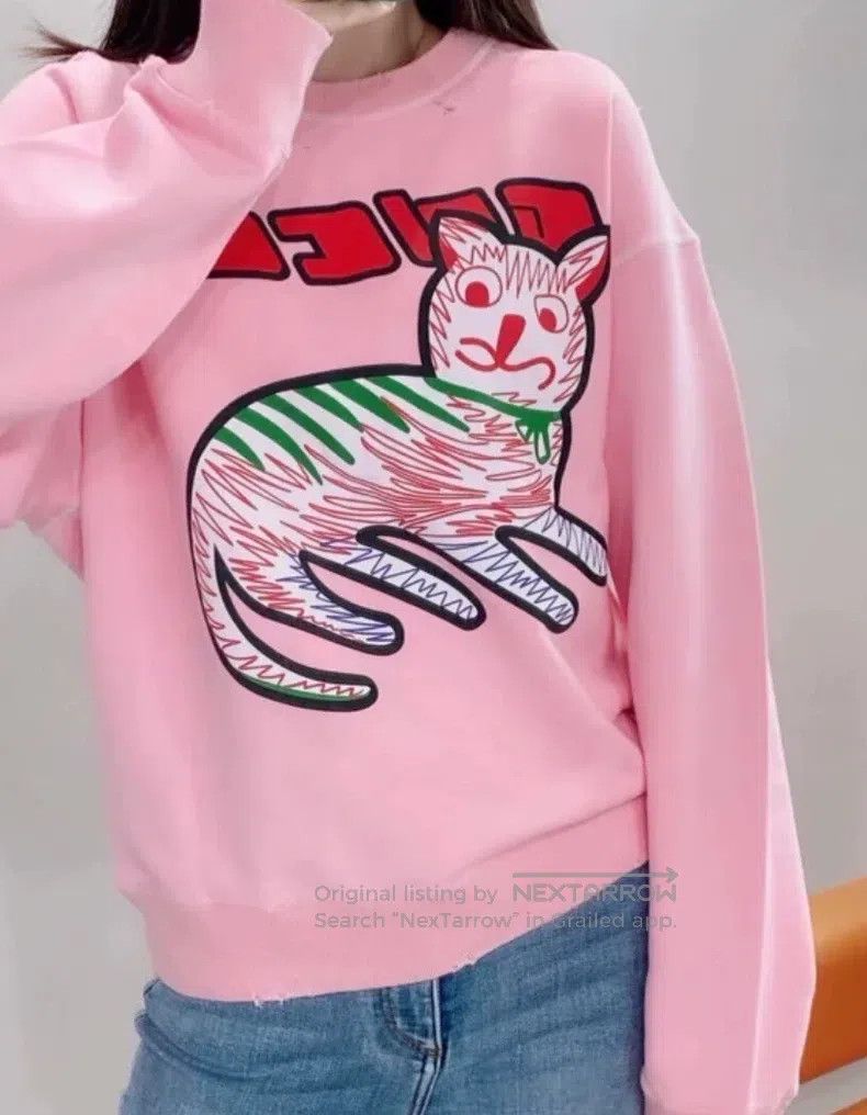 Gucci gucci Pink logo letter cat print old broken hole cotton ro Size XS / US 0-2 / IT 36-38 - 7 Thumbnail