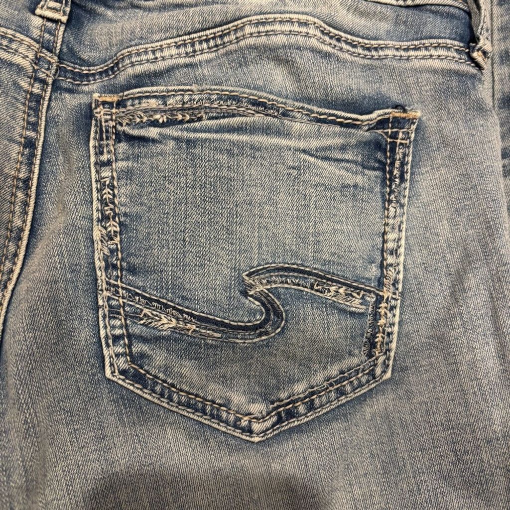 Silver Jeans Co. Silver Jeans Women's Light Blue Straight Leg Jeans Size 31" - 5 Thumbnail