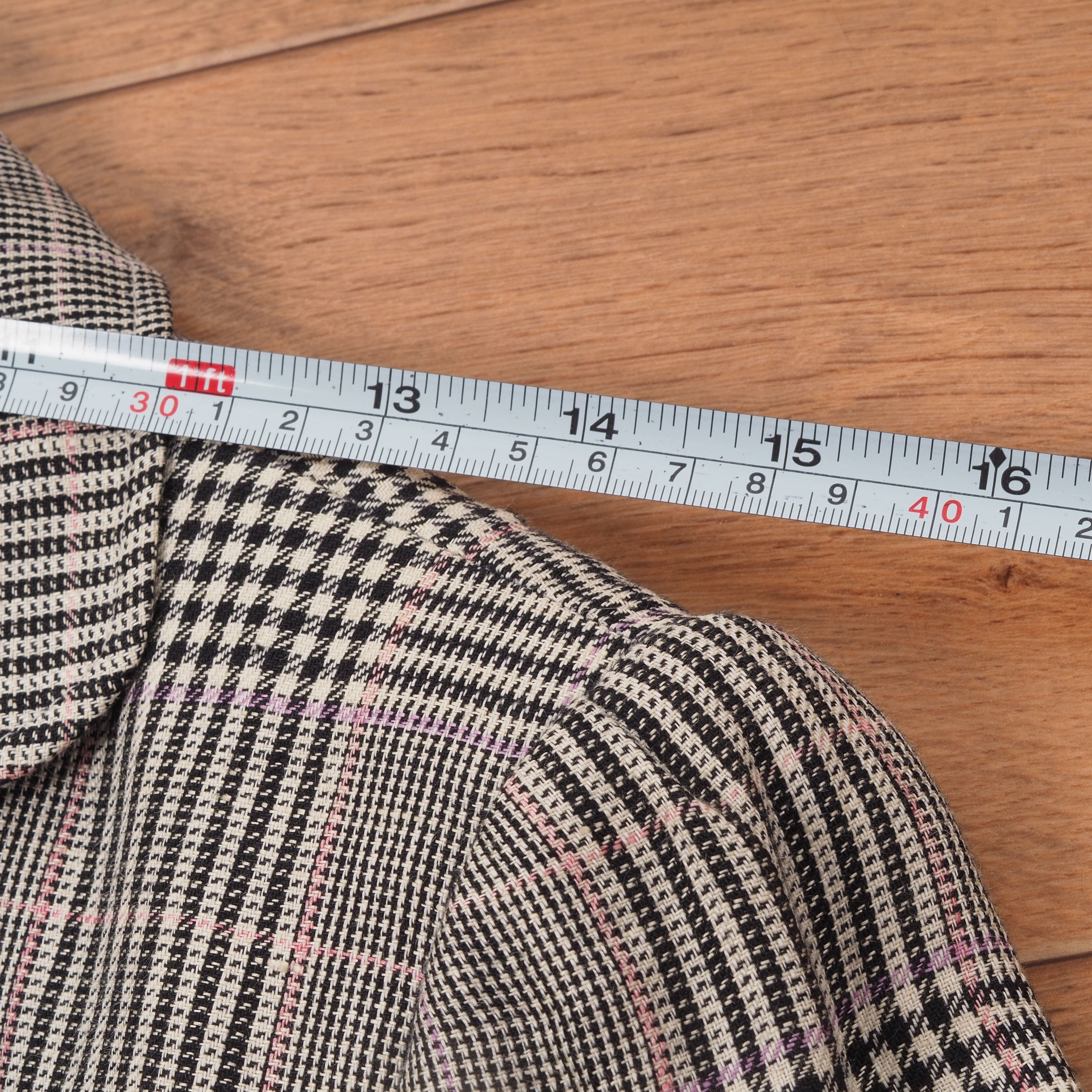 Armani Collezioni Armani Collezioni Linen Plaid Gray Jacket Blazer Size L / US 10 / IT 46 - 10 Thumbnail