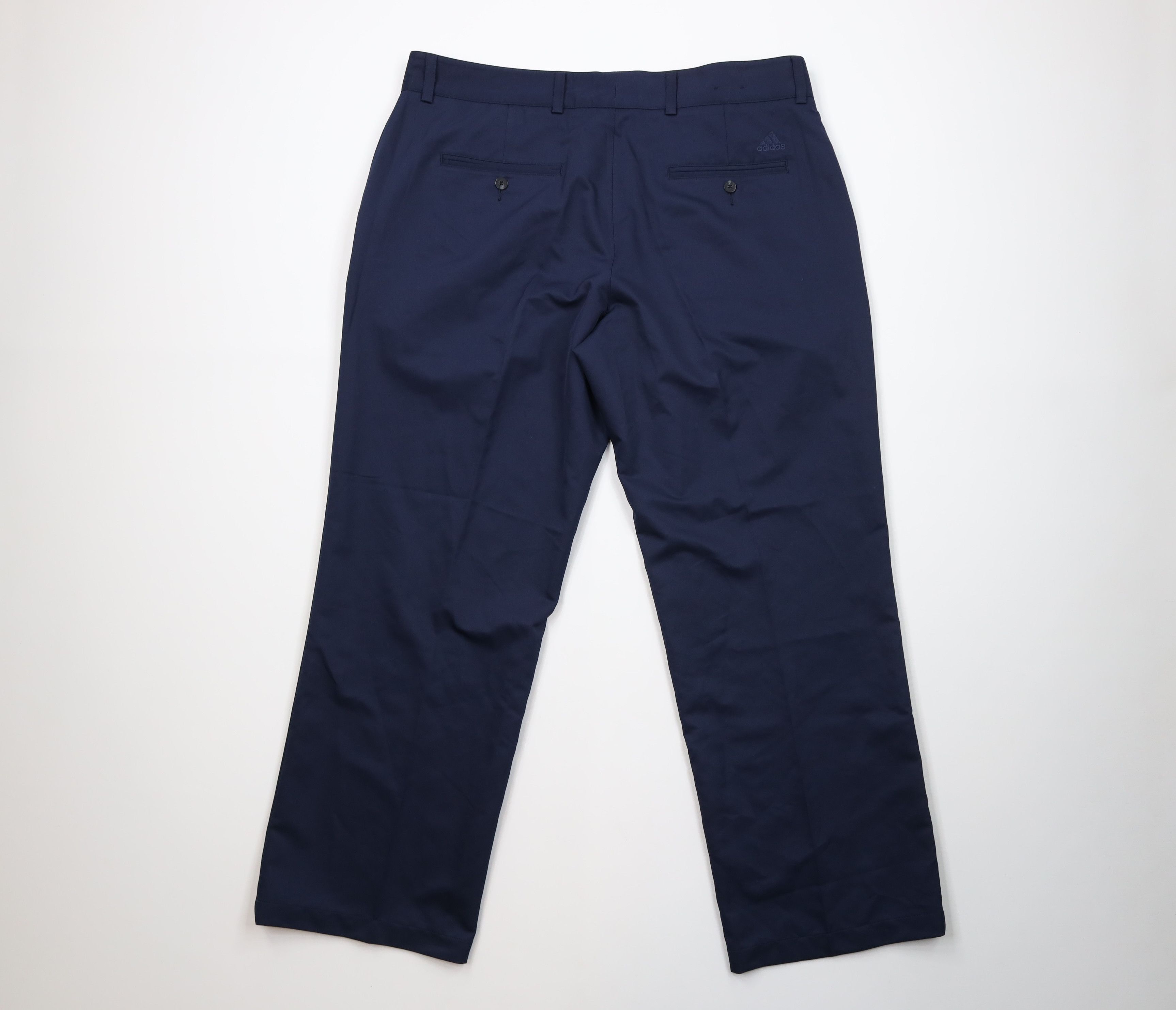 Adidas Vintage Y2K Adidas Golf Spell Out Wide Leg Chino Pants Blue Size US 38 / EU 54 - 9 Thumbnail