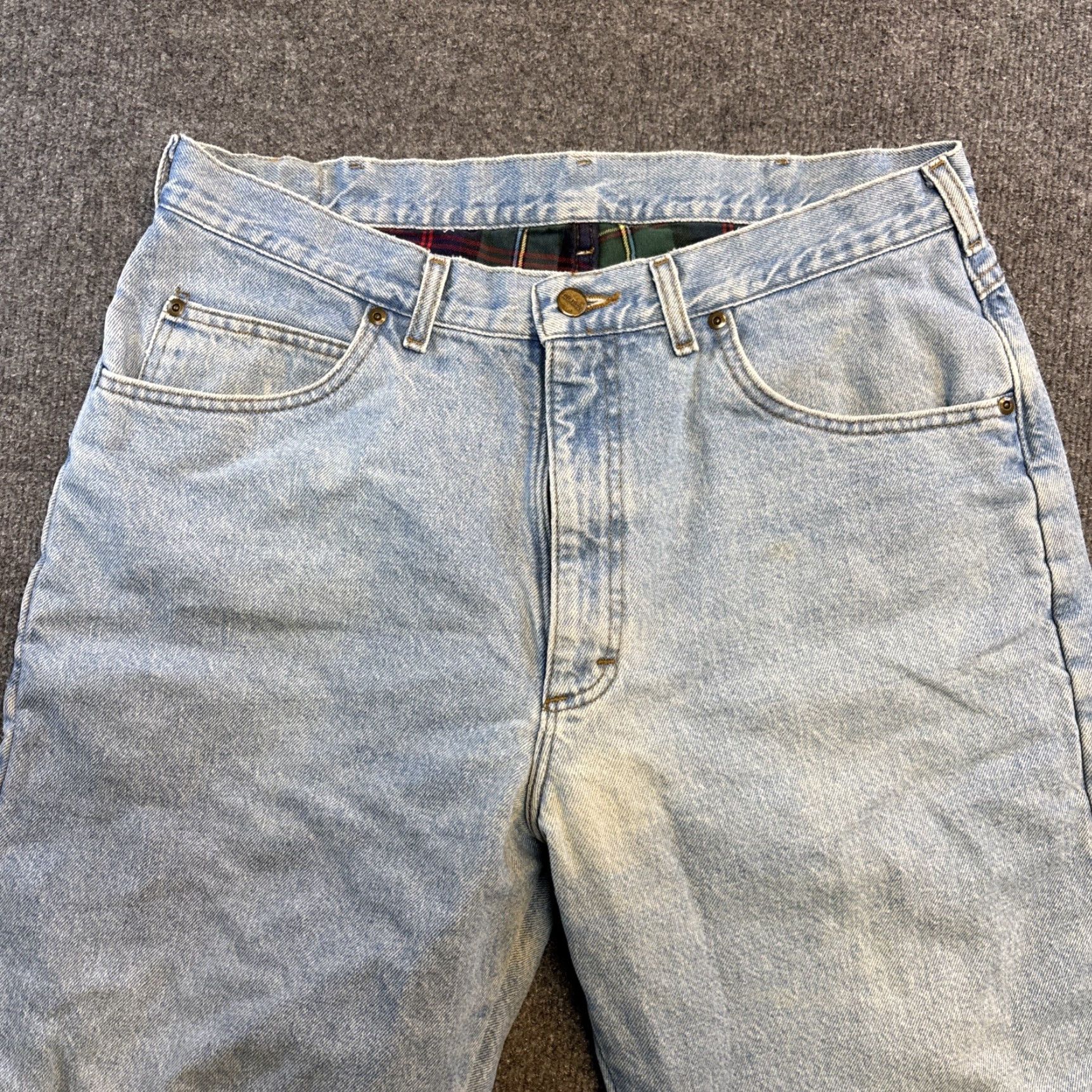 Vintage L.L. Bean Jeans Classic Fit 5-Pocket Light wash 38 x 34 Flannel Lined Men’s Regular Inseam 34” Cotton Blue Cardinal Style Straight Size US 38 / EU 54 - 3 Thumbnail