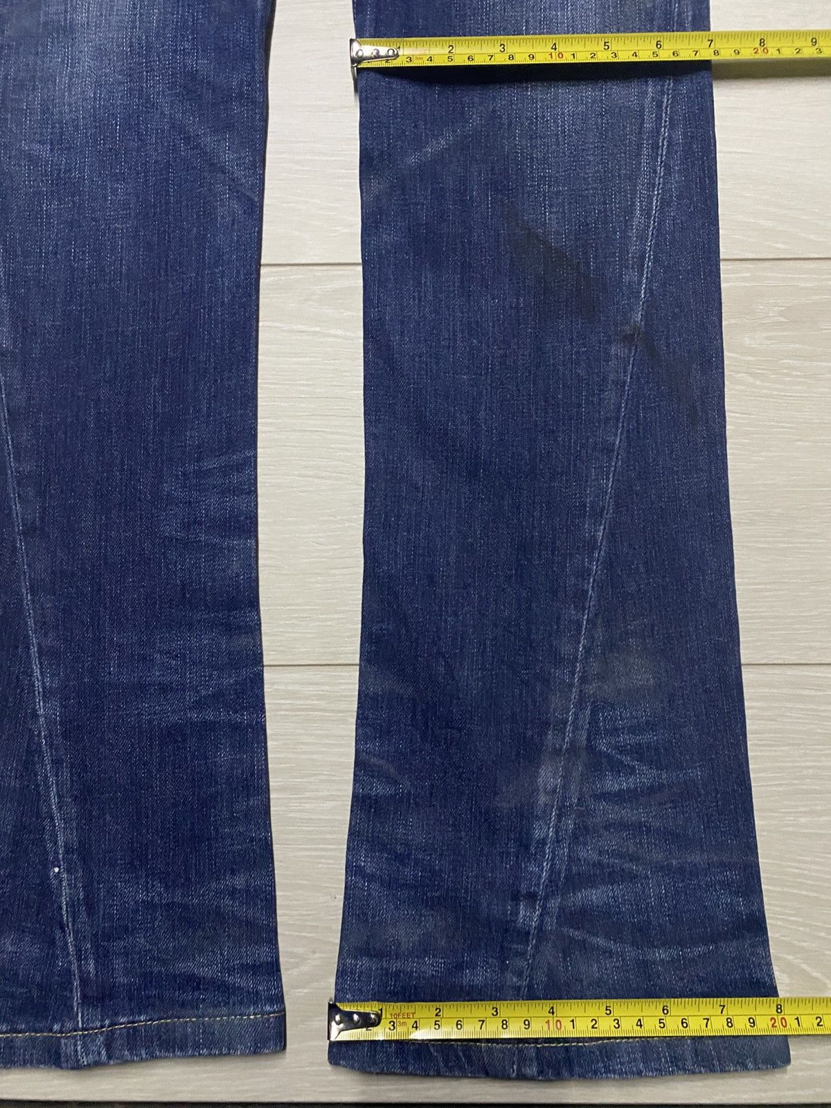 Tornado Mart Vintage Tornado Mart Blue Wash Twist Leg Bootcut Flare Jeans Size US 32 / EU 48 - 18 Thumbnail