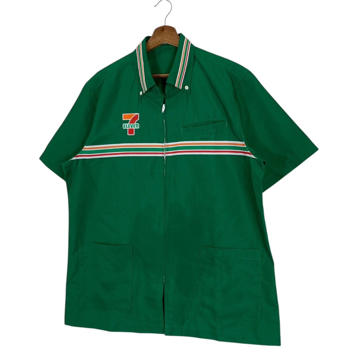 Vintage Vintage 7-Eleven Short Sleeve Zipper Shirt Size US XL / EU 56 / 4 - 3 Thumbnail