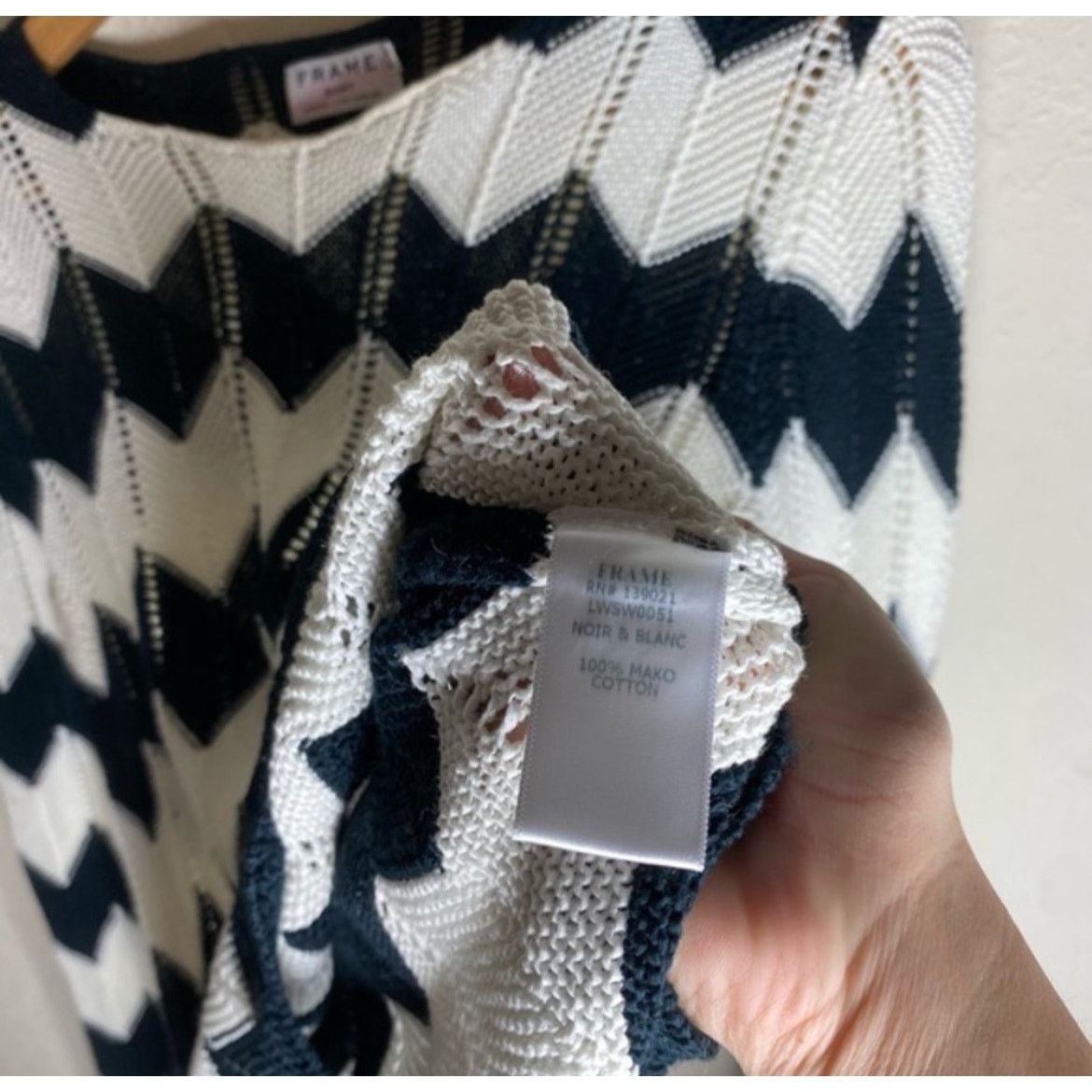 Frame FRAME‎ Denim Le Croche Zig-Zag Sweater ( S ) Size S / US 4 / IT 40 - 5 Thumbnail