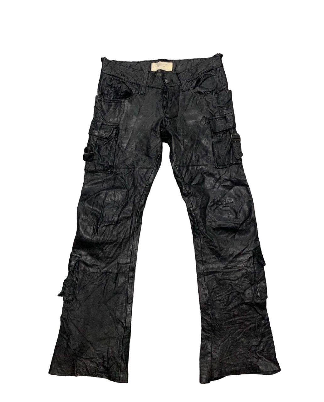 Francist Mor.K.S 90s FRANCIST MOR.K.S LEATHER CARGO FLARE | Grailed