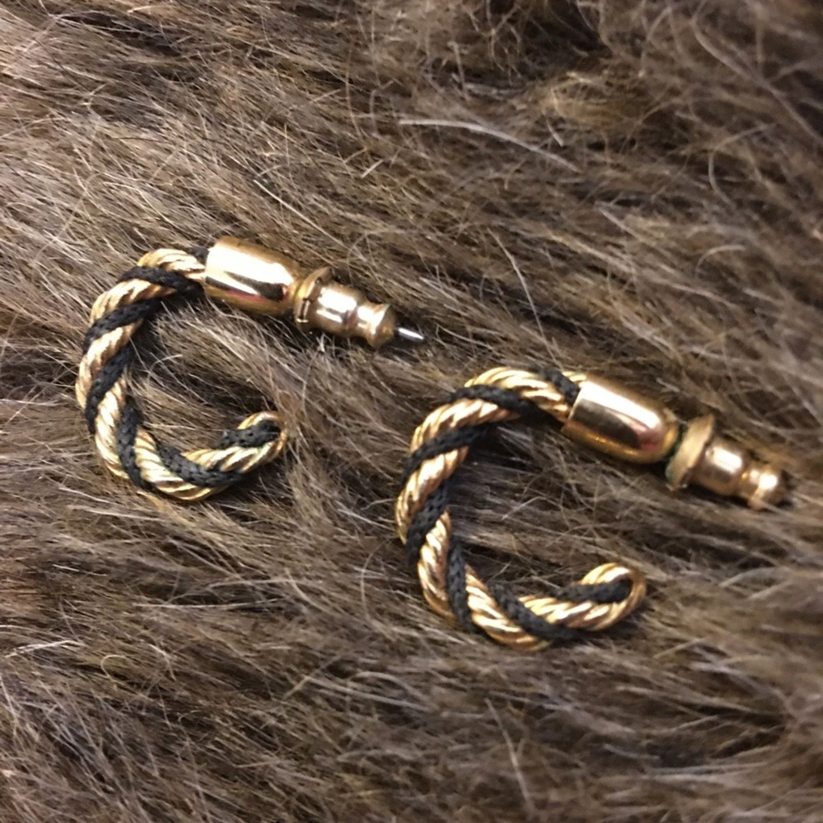 Jewelry Gold tone black ribbon twisted rope chain set Size ONE SIZE - 7 Thumbnail