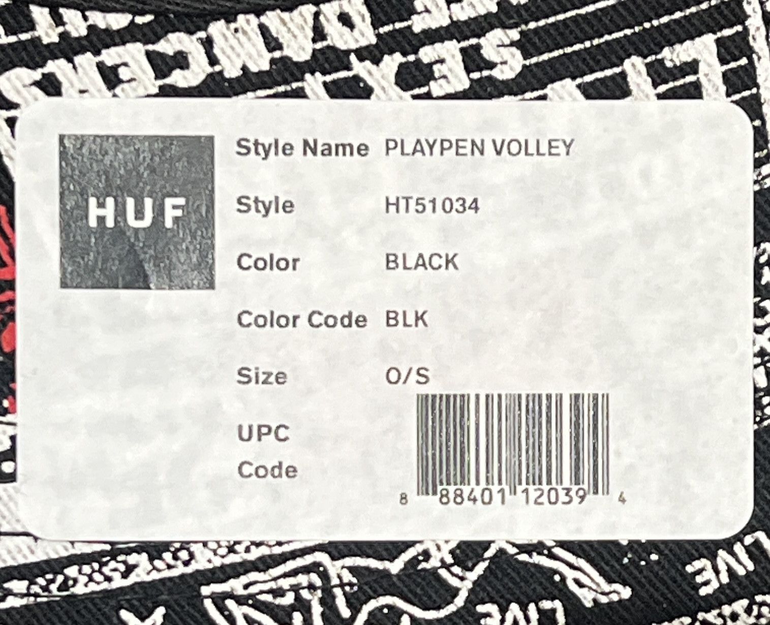 Huf HUF Playpen Volley Snapback Cap Size ONE SIZE - 4 Thumbnail
