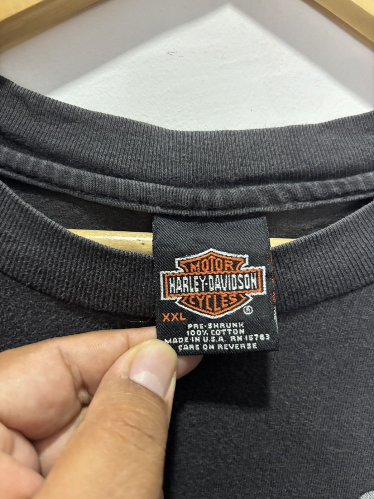 Harley Davidson Vintage Harley Davidson Flame Tshirt Size US XXL / EU 58 / 5 - 5 Thumbnail