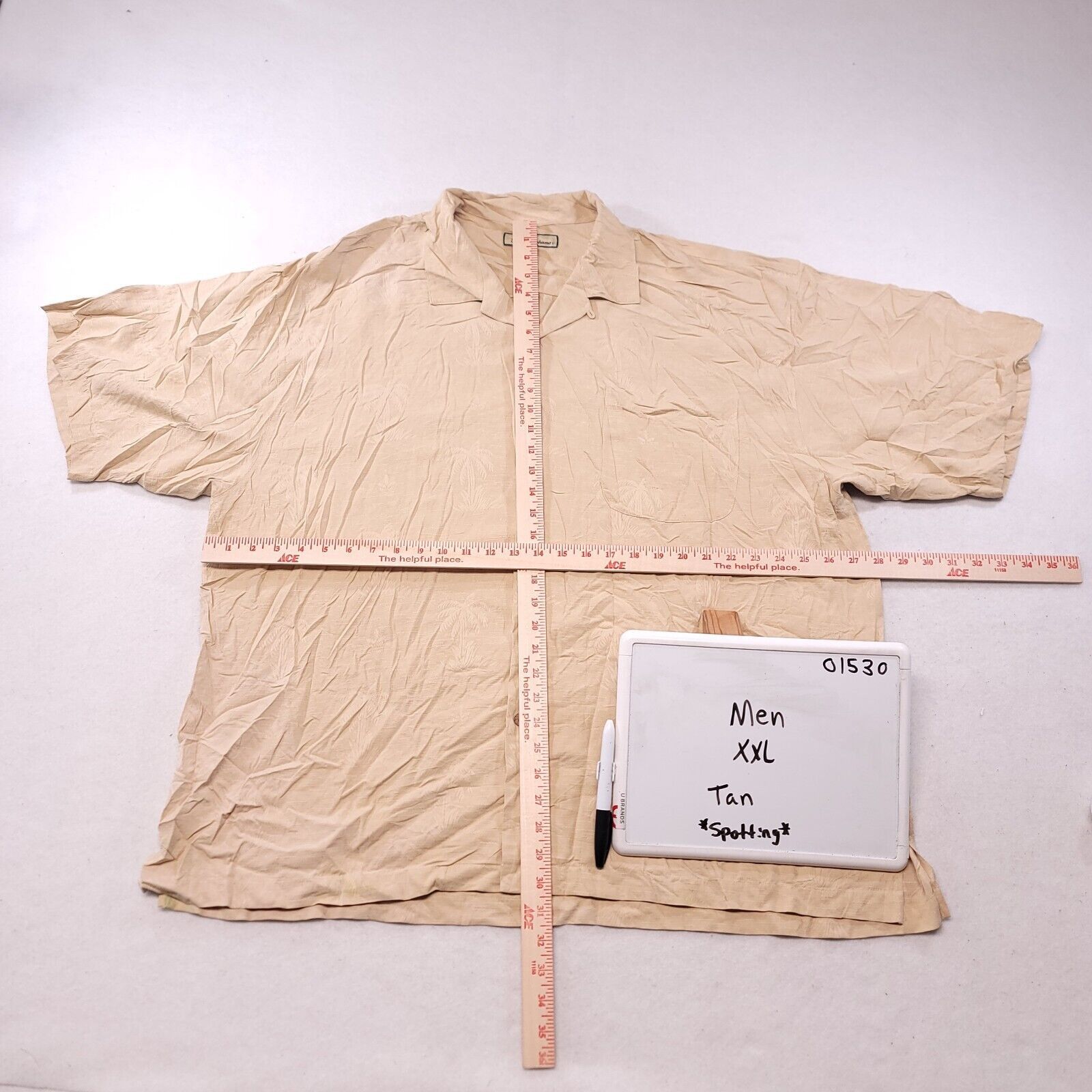 Tommy Bahama Tommy Bahama Casual Button Up Shirt Mens Size 2XL Beige Size US XXL / EU 58 / 5 - 6 Thumbnail