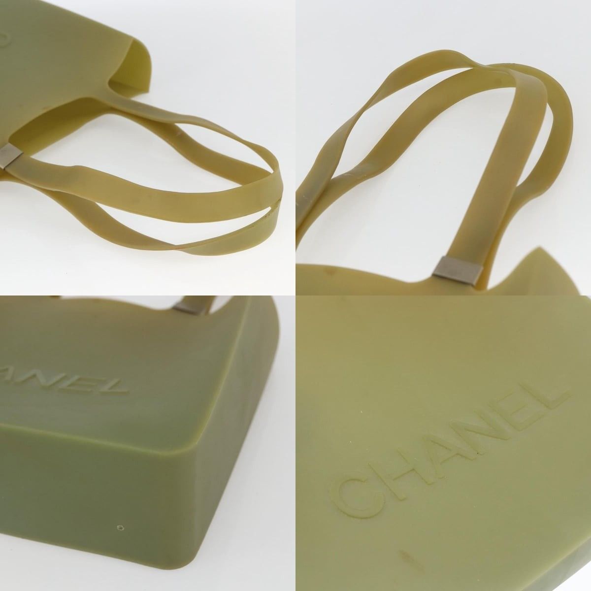 Chanel Chanel Tote Bag Rubber Khaki CC Size ONE SIZE - 4 Thumbnail