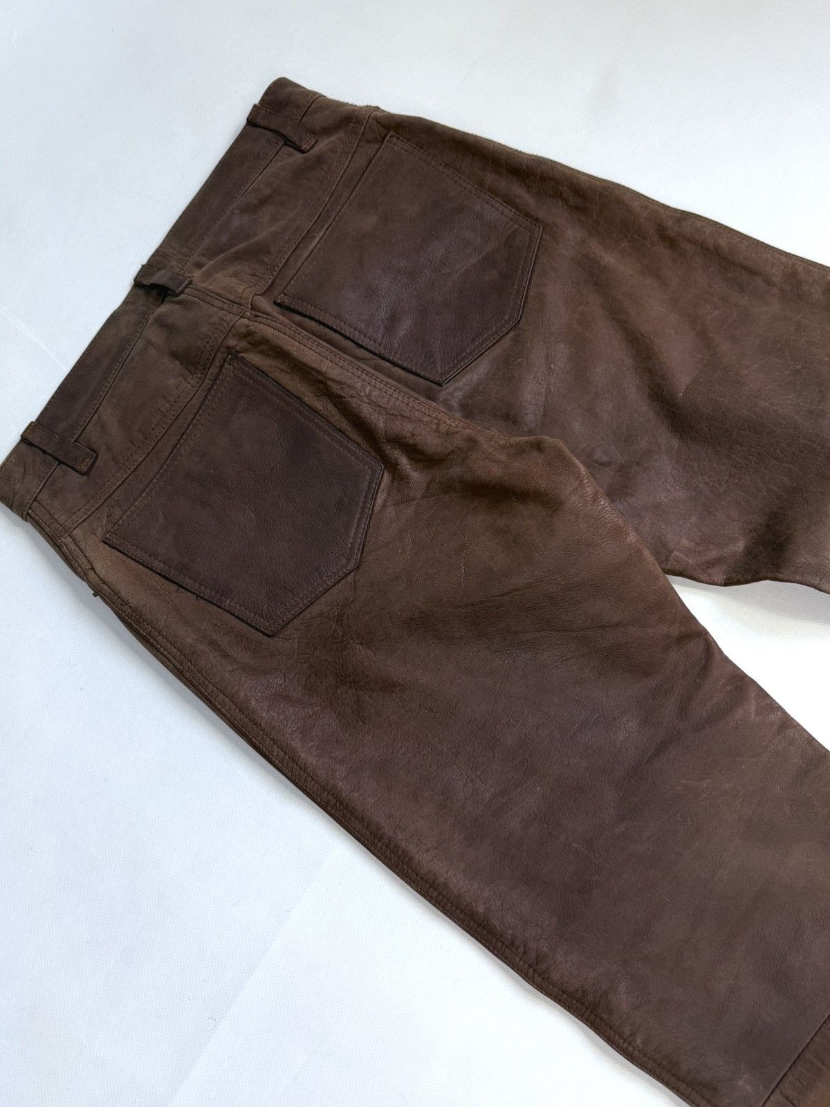 Genuine Leather Vintage 90s Stockerpoint Leather Biker Western Pants Size US 32 / EU 48 - 12 Thumbnail