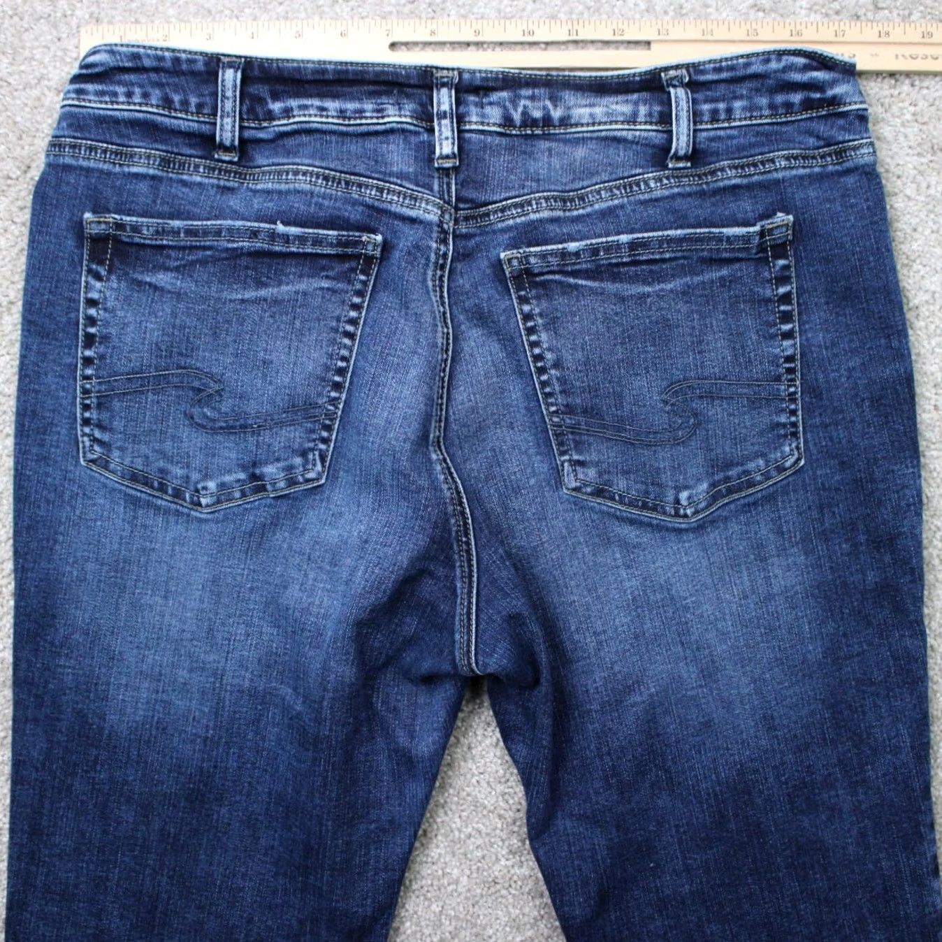 Silver Jeans Co. Silver Jeans Mens 34x31 Blue Suki Straight 5-Pocket Denim Jeans Reach 90s Hip Hop Cowboy Rock Y2K Mens Regular 34x31 Blue Denim Jeans Size US 34 / EU 50 - 7 Thumbnail