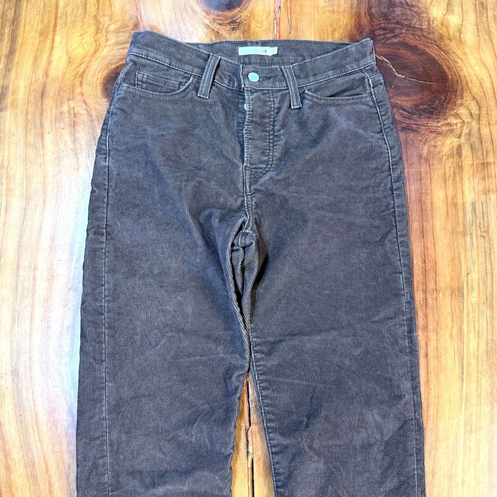 Levi's Levi's Wedgie Straight Pants Women's 28 x 8 Corduroy H4-9 LVC Premium Stretch Brown 90s Vintage Womens Jeans Shirt? Size 28" / US 6 / IT 42 - 3 Thumbnail