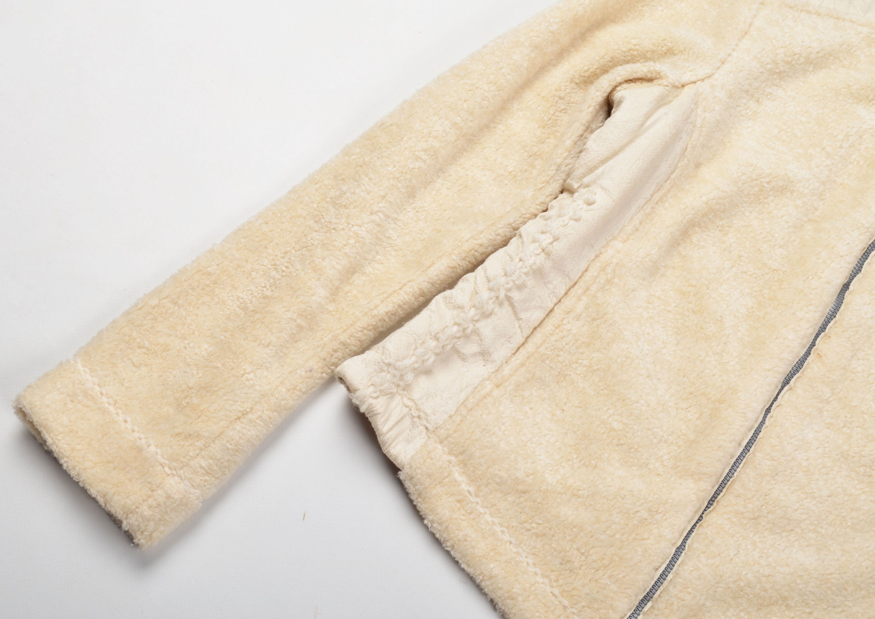 Vintage Vintage Nile Atelier Cream Warm Fleece Jacket Size S / US 4 / IT 40 - 3 Thumbnail