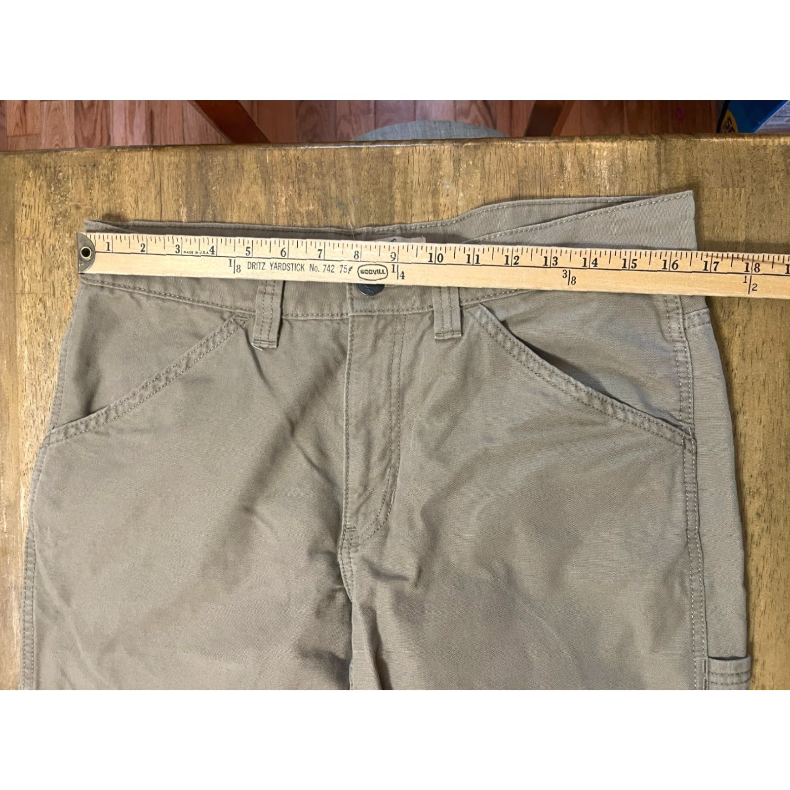 The Mountain Blue Mountain Pants Men Khaki Straight Leg 34x34 Beige Brown Casual Vintage? No 34" Inseam Regular Mens Pants Size US 34 / EU 50 - 6 Thumbnail