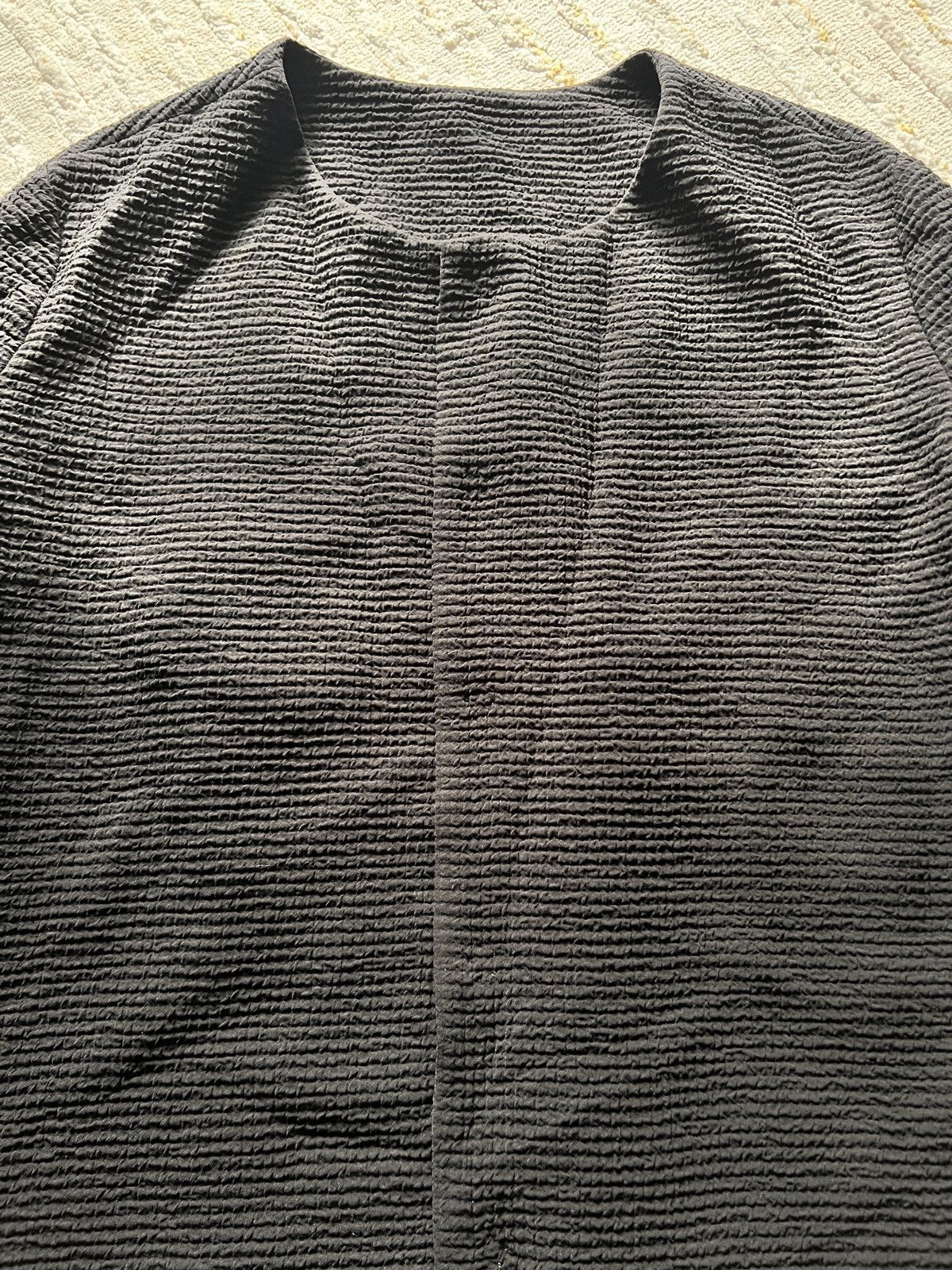 Designer × Japanese Brand × Yohji Yamamoto Limi Feu Yamamoto Pleated Long Black Jacket Size US L / EU 52-54 / 3 - 3 Thumbnail