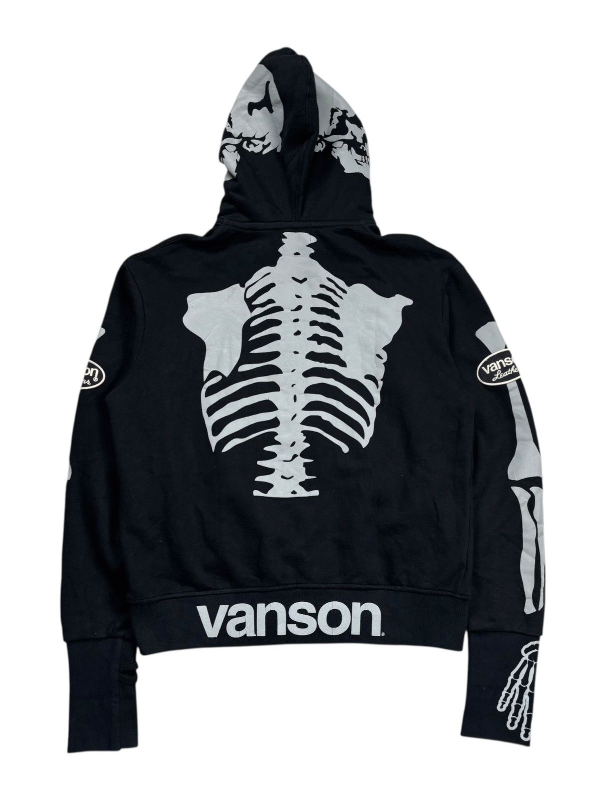 Vanson Leathers Archive Vanson - Masked Skeleton Zip Hoodie Size US L / EU 52-54 / 3 - 3 Thumbnail