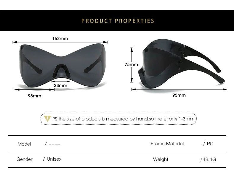 Designer × Vintage Streetwear Punk Rock Gothic Sunglasses y2k 90’s Size ONE SIZE - 5 Thumbnail
