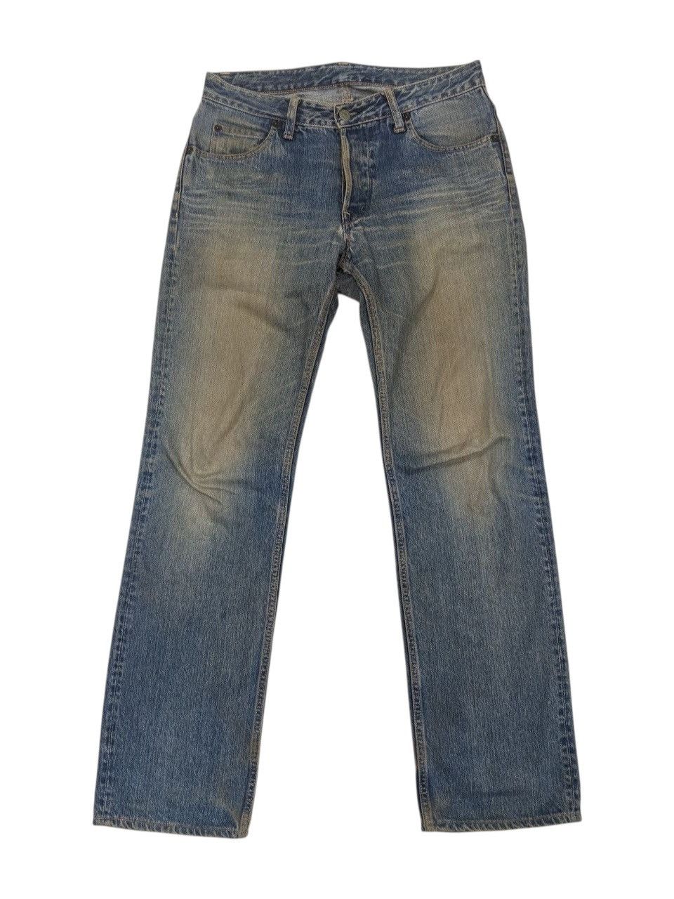 HOLLYWOOD RANCH MARKET HOLLYWOOD RANCH MARKET BUTTON FLY MIDBLUE STRAIGHT CUT DENIM Size US 32 / EU 48 - 1 Thumbnail