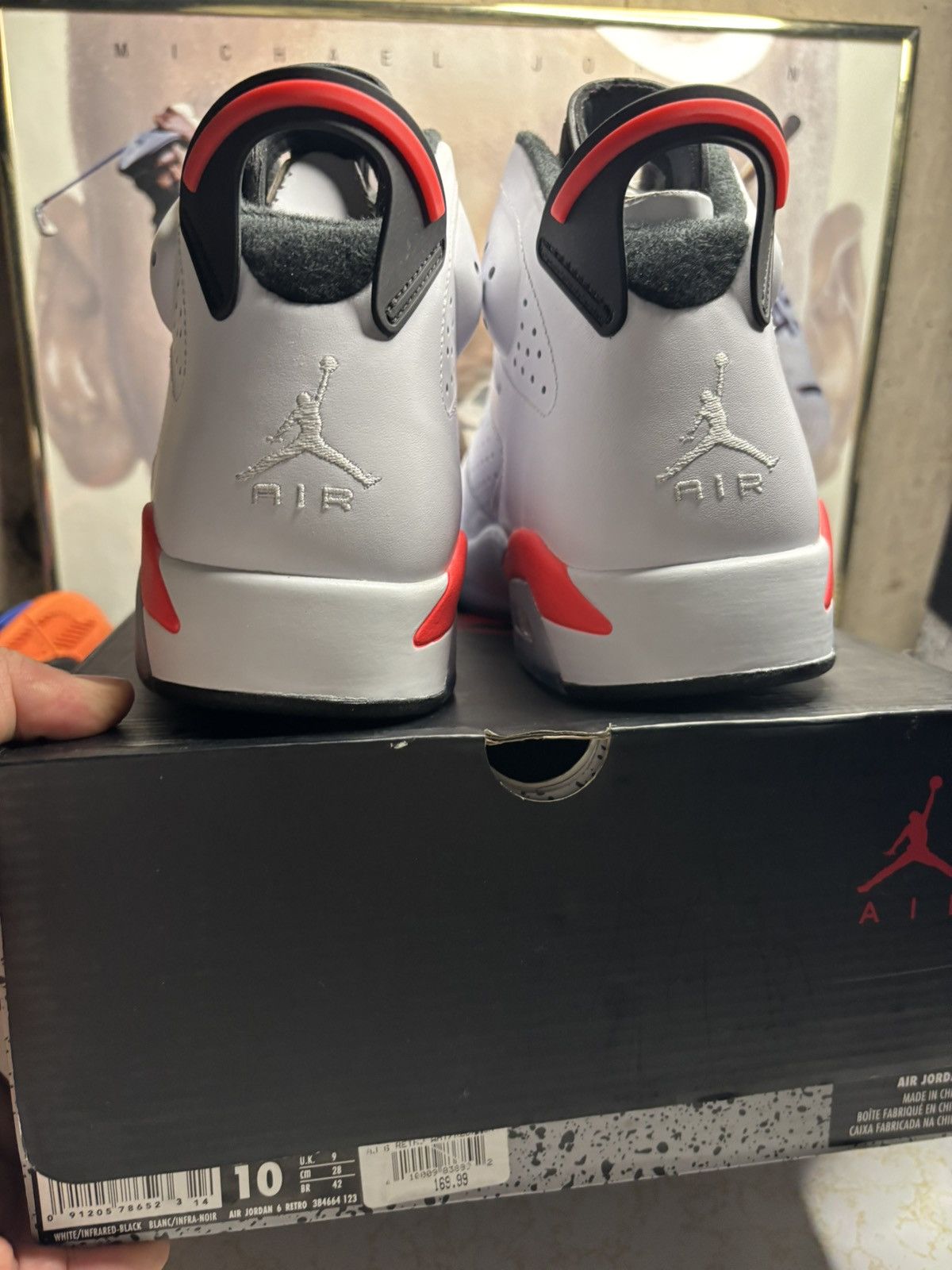 Jordan Brand Air Jordan 6 Retro 2019 Infrared 2019 Size US 10 / EU 43 - 6 Thumbnail