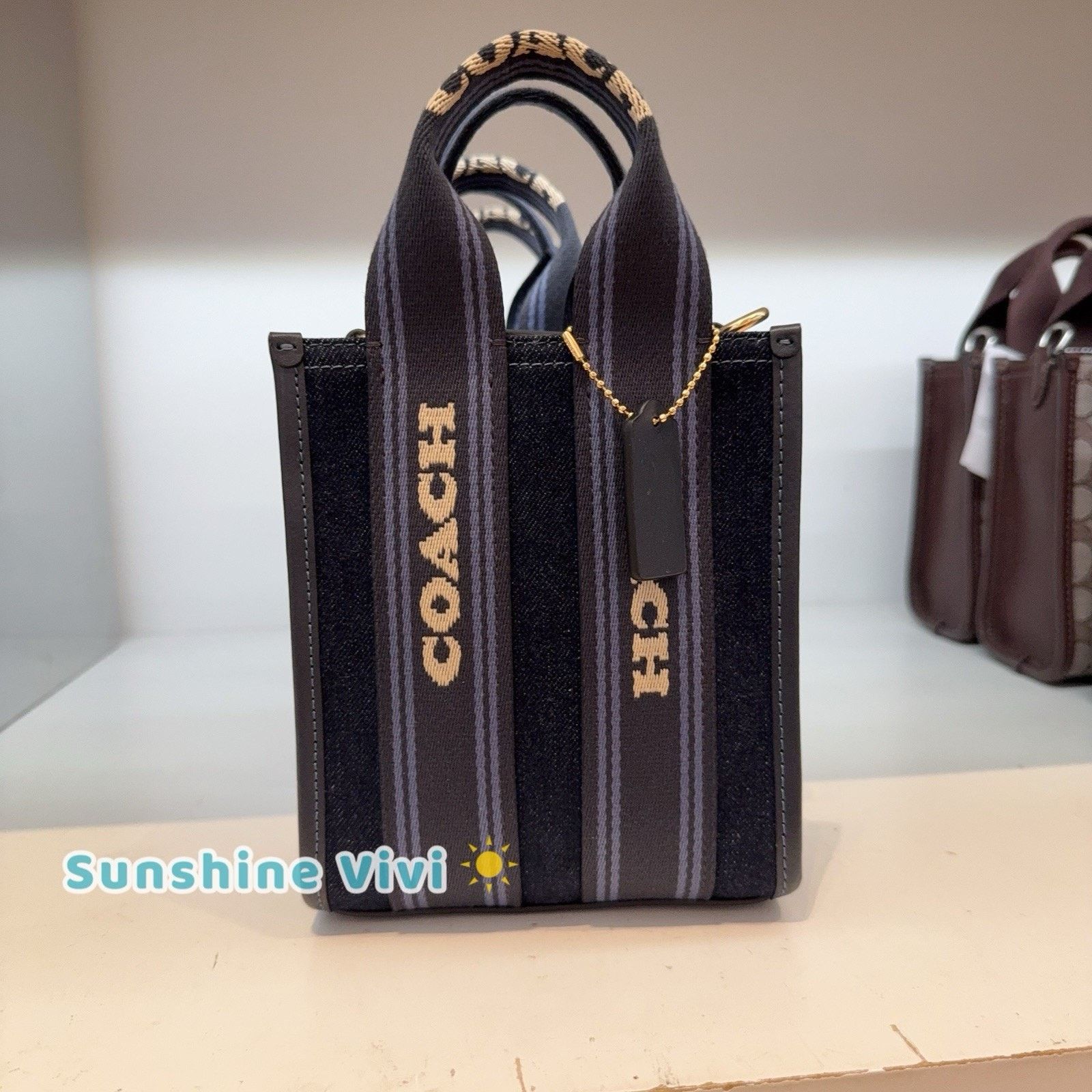 Coach NWT Coach Smith Mini Tote Bag CCL74 Dark Denim Size ONE SIZE - 1 Thumbnail